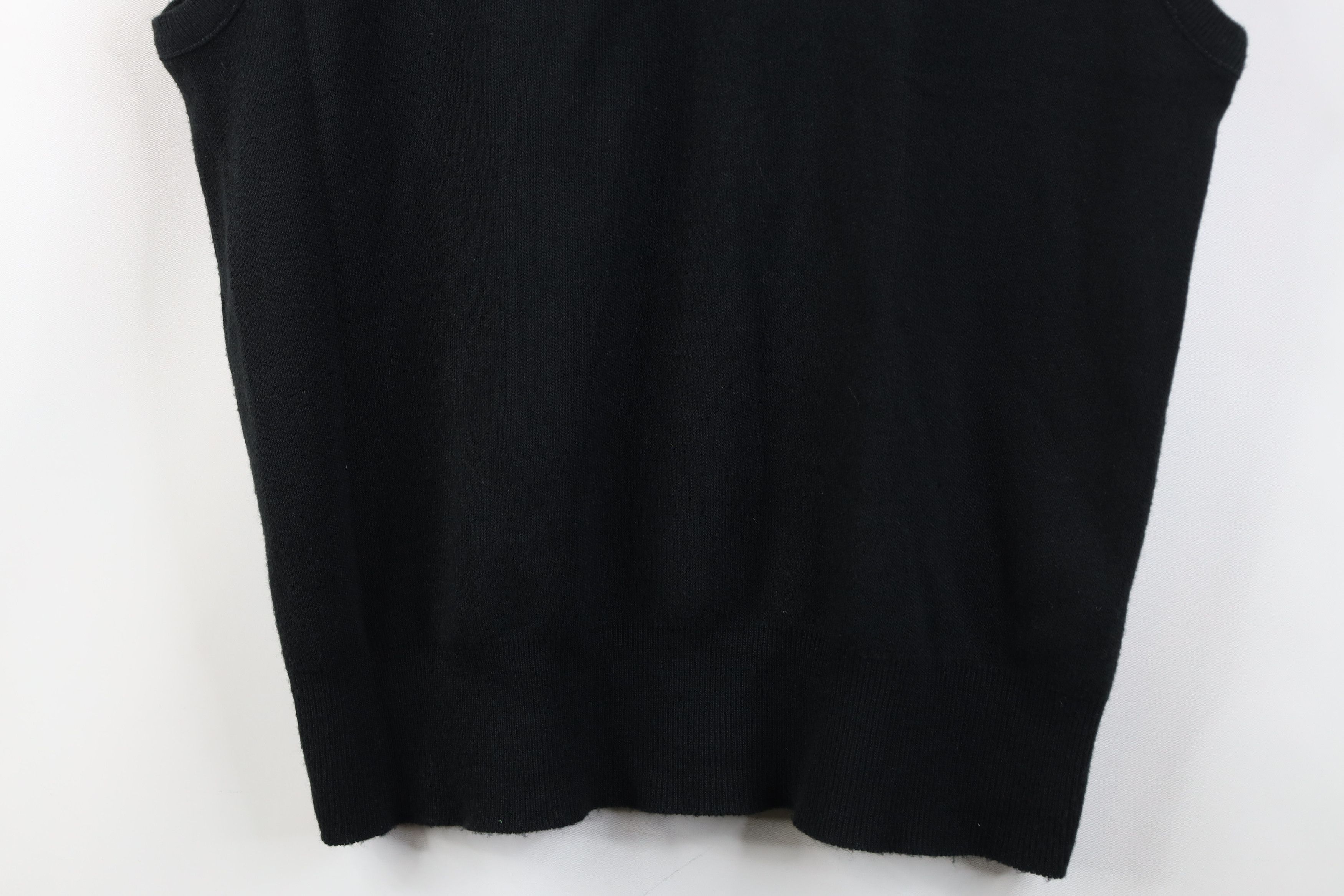 Vintage Vintage 70s Streetwear Knit V-Neck Sweater Vest Black USA Size US L / EU 52-54 / 3 - 3 Thumbnail