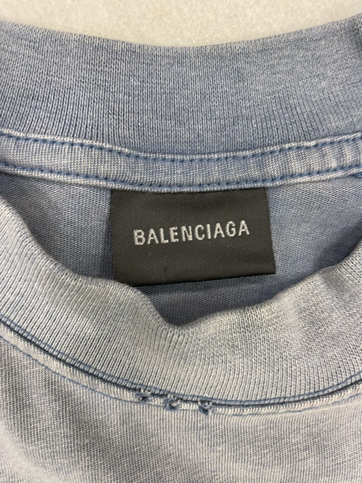 Balenciaga Balenciaga Kind T-shirt Aged blue Size US M / EU 48-50 / 2 - 2 Thumbnail