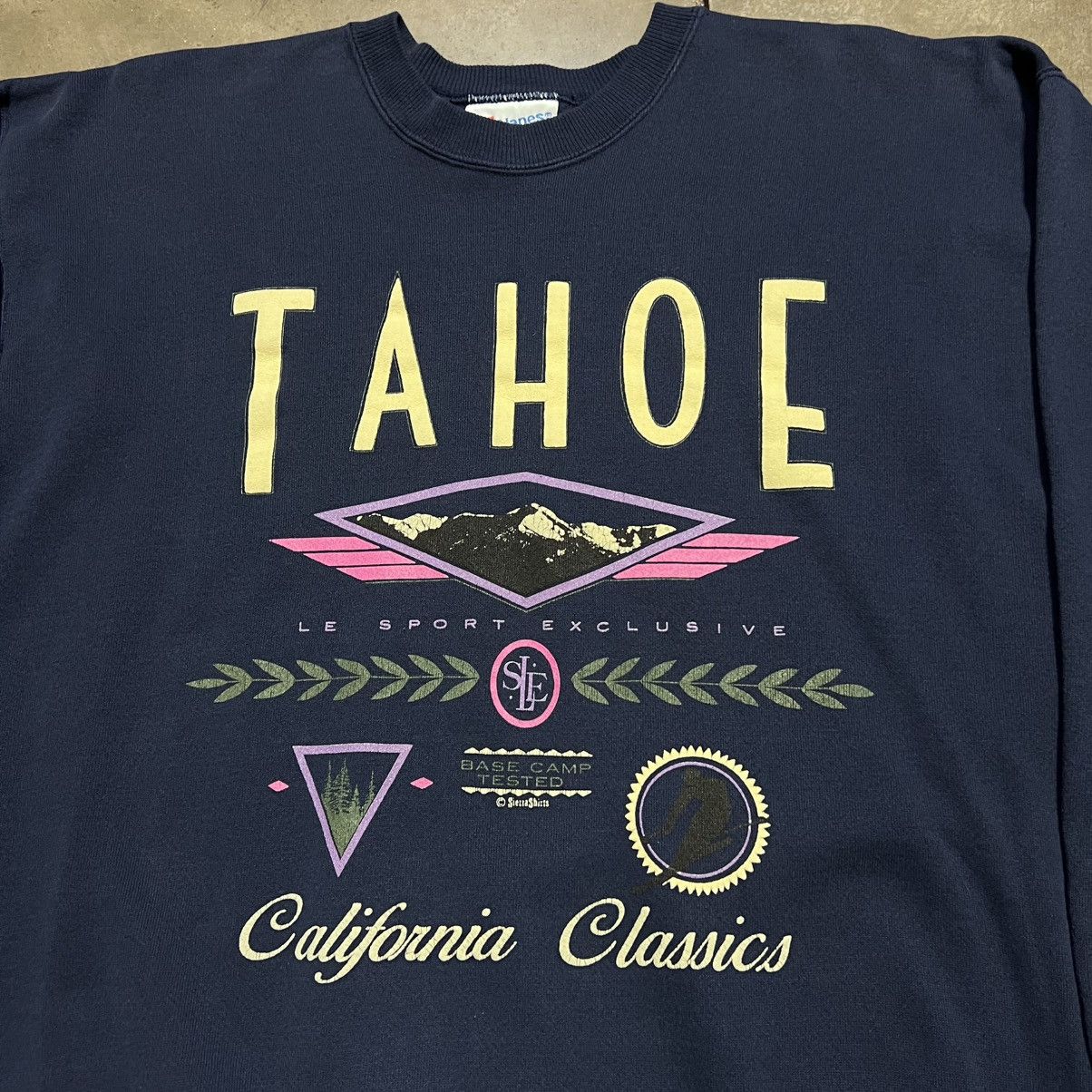 Hanes Vintage Lake Tahoe Ski Sweatshirt Crewneck 90s Heavyweight Size US L / EU 52-54 / 3 - 5 Thumbnail