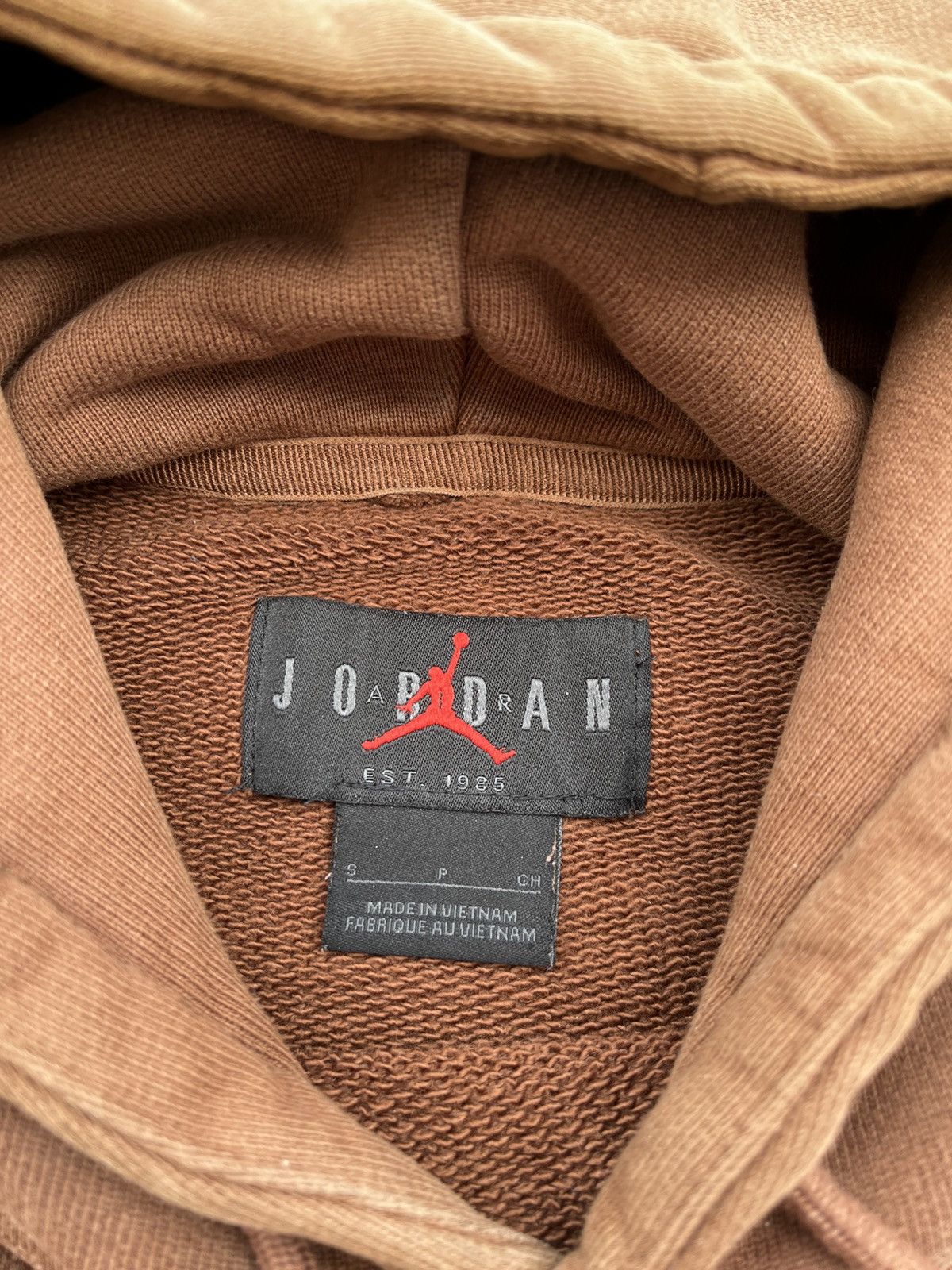 Jordan Brand Vintage Nike Air Jordan x Titan Brown Hoodie Baggy Boxy Fit Size US S / EU 44-46 / 1 - 4 Thumbnail