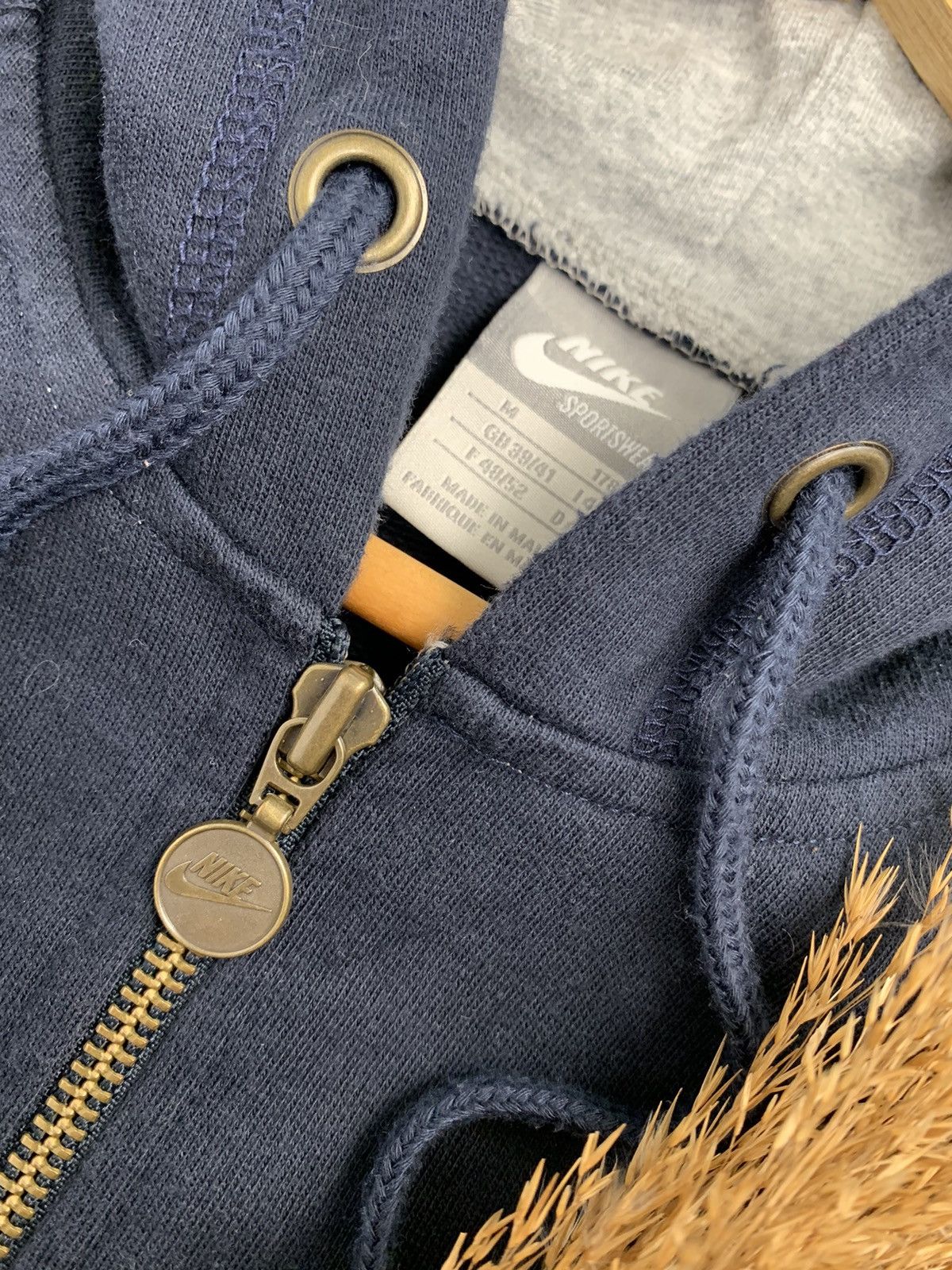 Nike × Vintage Vintage 90’s Nike 1/4 Pocket Hoodie Size US M / EU 48-50 / 2 - 9 Thumbnail