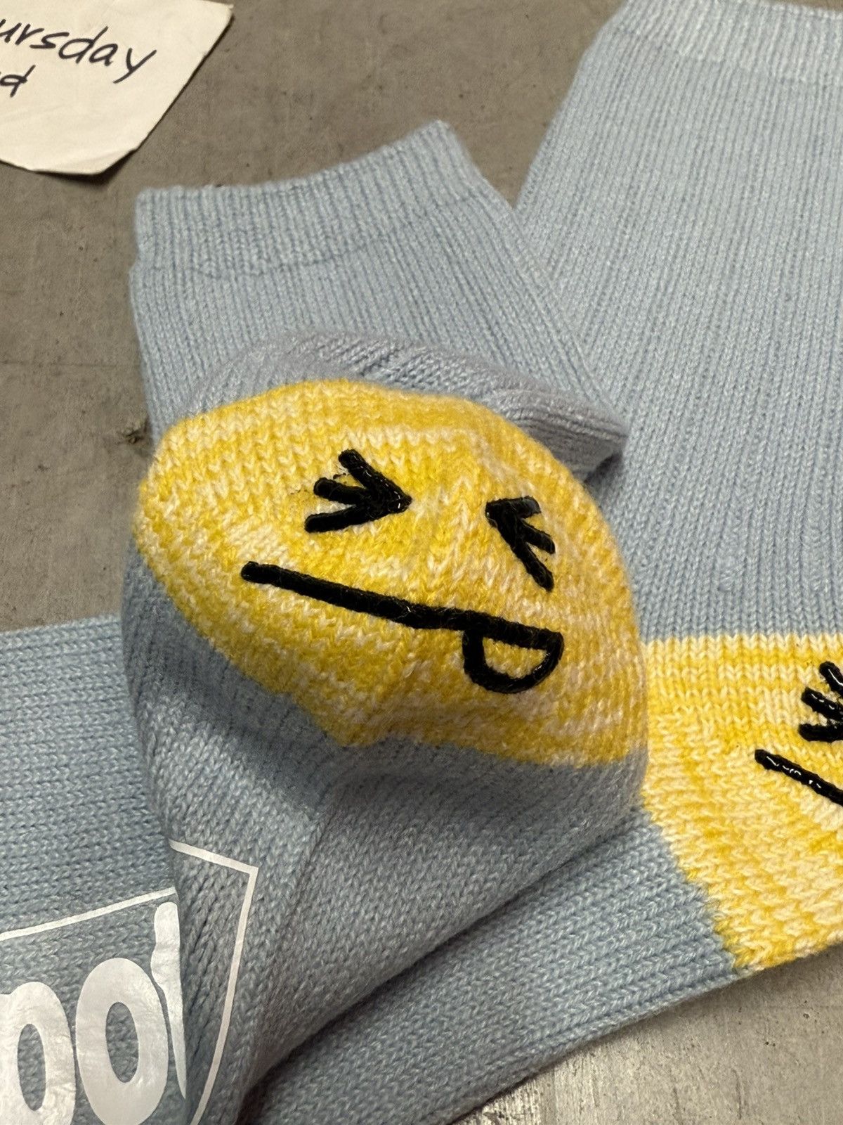 Imran Potato Imran Potato Happy Heel Knit Socks Blue Size ONE SIZE - 2 Thumbnail