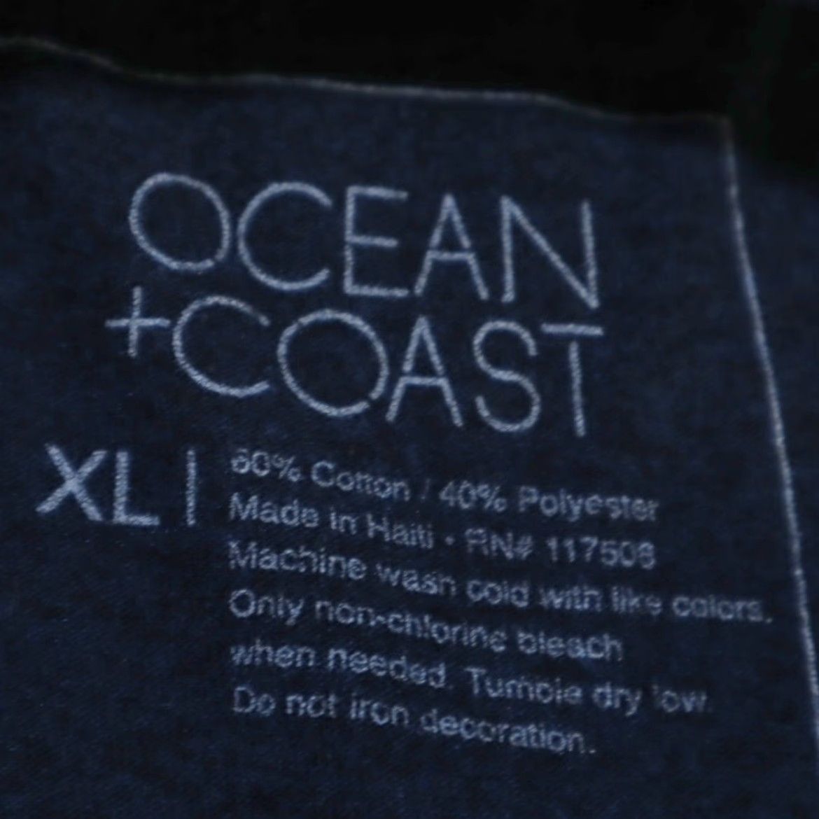 Vintage Ocean + Coast Tuna Playing Card Solid T-Shirt Navy Blue Men's XL Size US XL / EU 56 / 4 - 5 Thumbnail