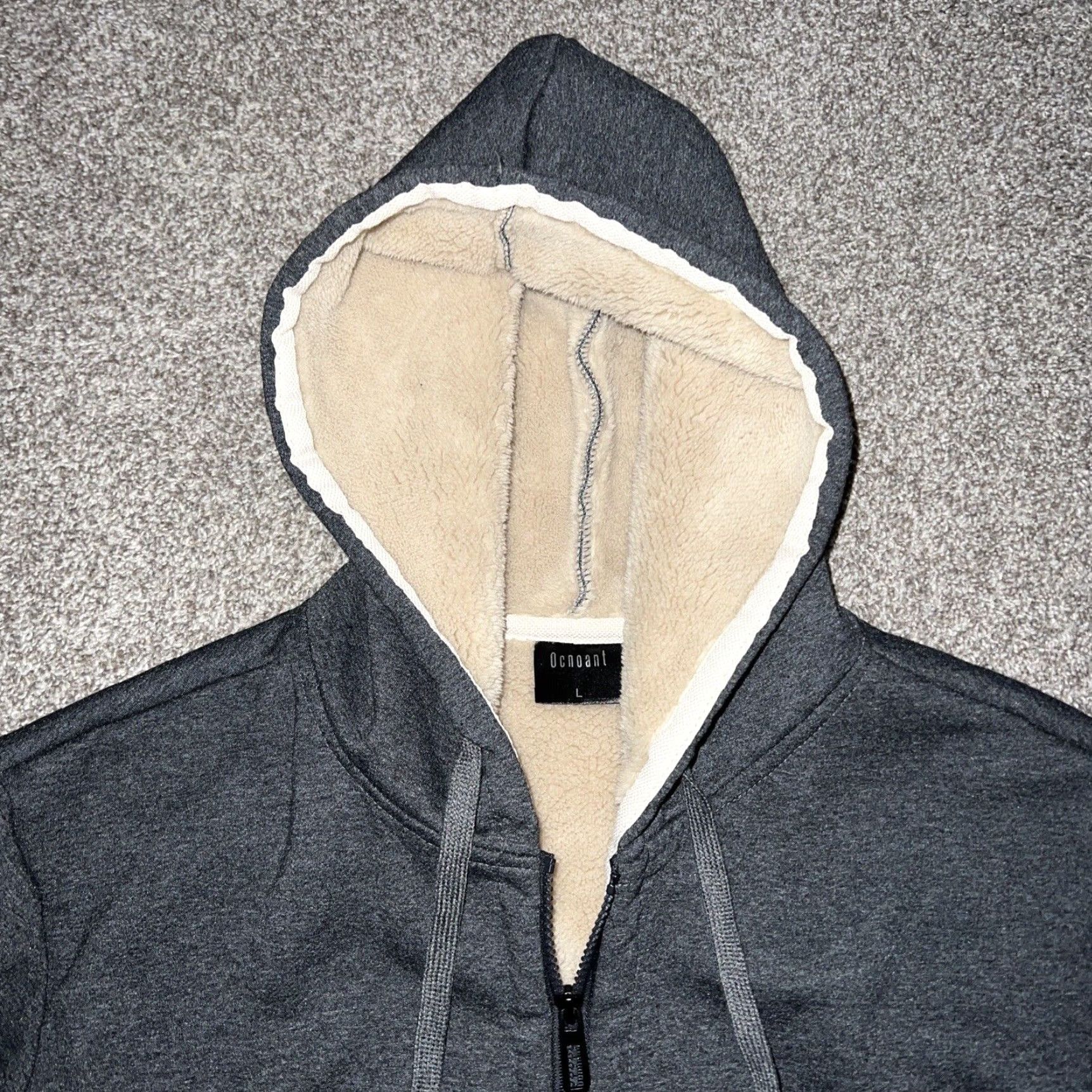 Vintage VINTAGE Ocnoant Gray Fleece Hoodie Men’s Full Zip Lined Size Large Size US L / EU 52-54 / 3 - 2 Thumbnail