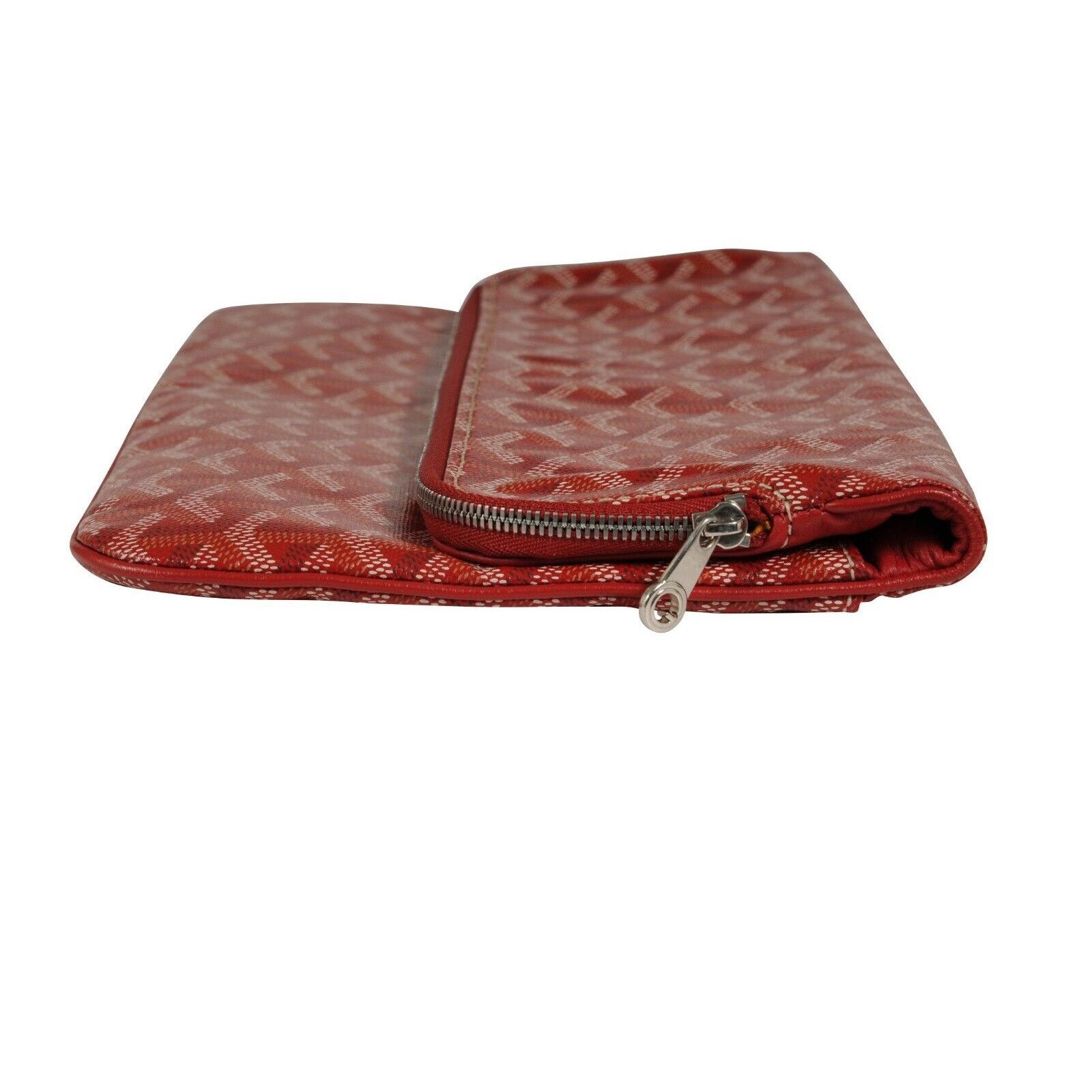 Goyard Saint Marie Clutch Bag Red Coated Canvas - 02250 Size ONE SIZE - 6 Thumbnail