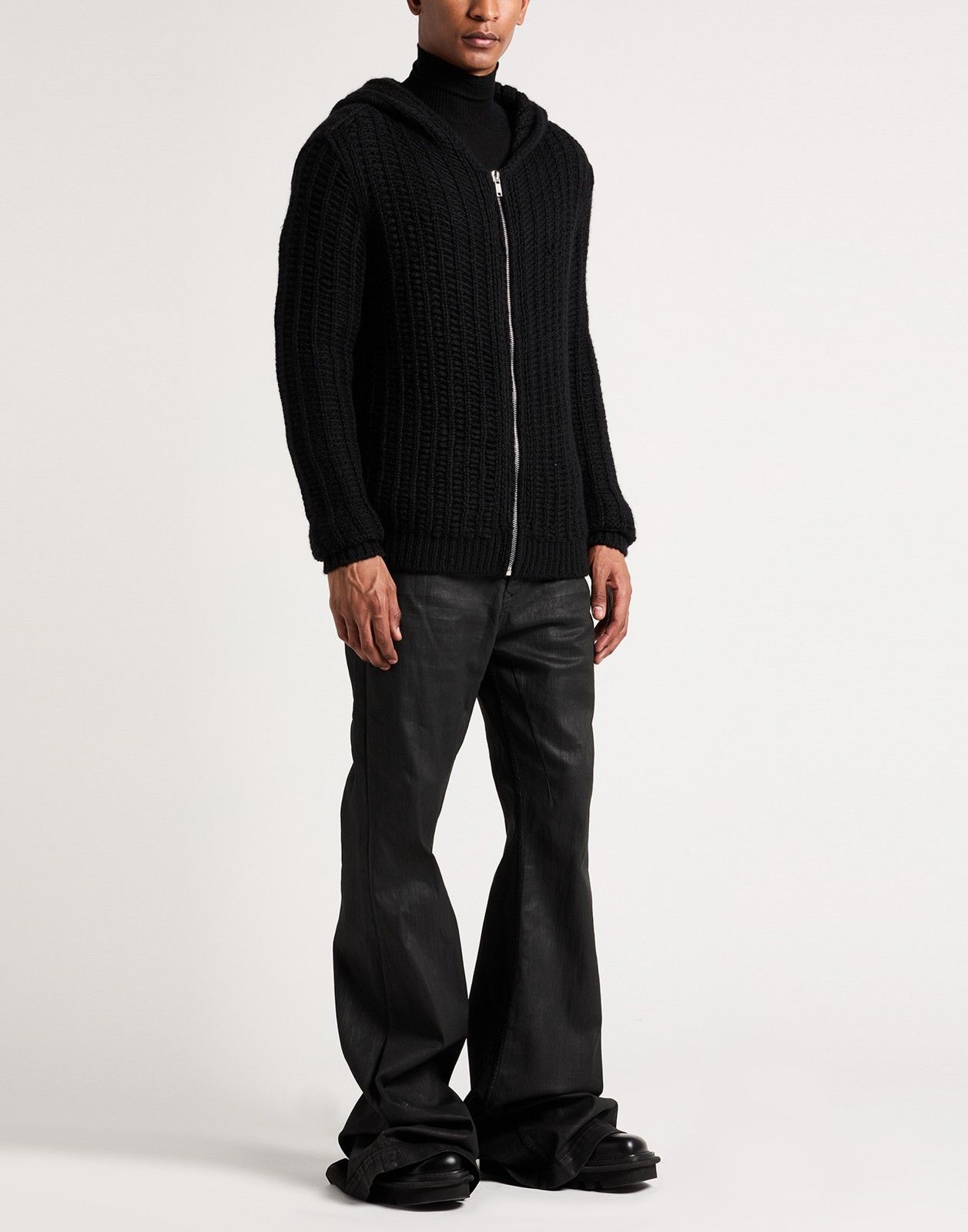 Rick Owens RICK OWENS Cashmere & Wool Cable Cardigan Size US M / EU 48-50 / 2 - 1 Thumbnail
