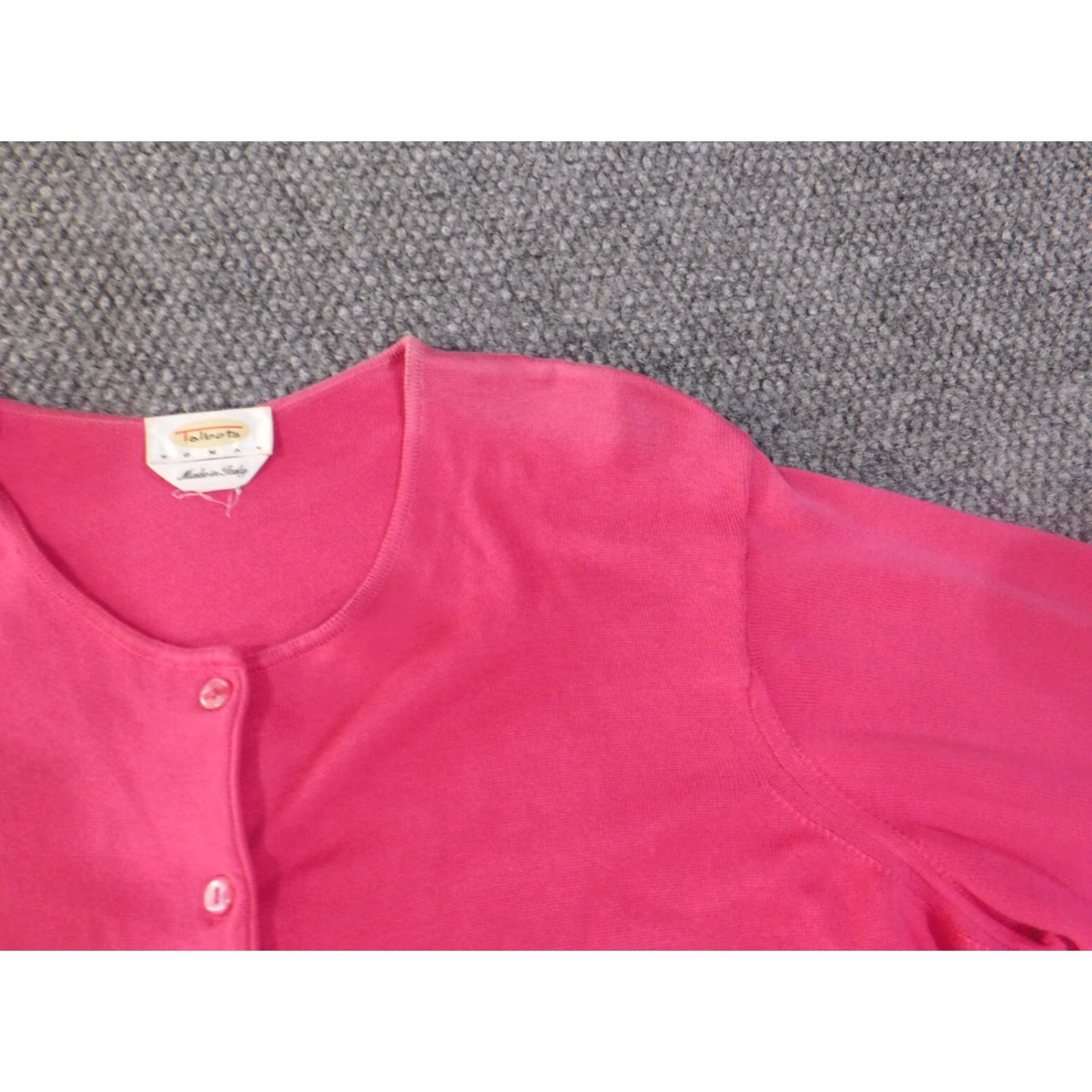 Talbots Talbots Sweater Cardigan M Pink Womens Regular Cotton Knit Stretch Size M / US 6-8 / IT 42-44 - 5 Thumbnail