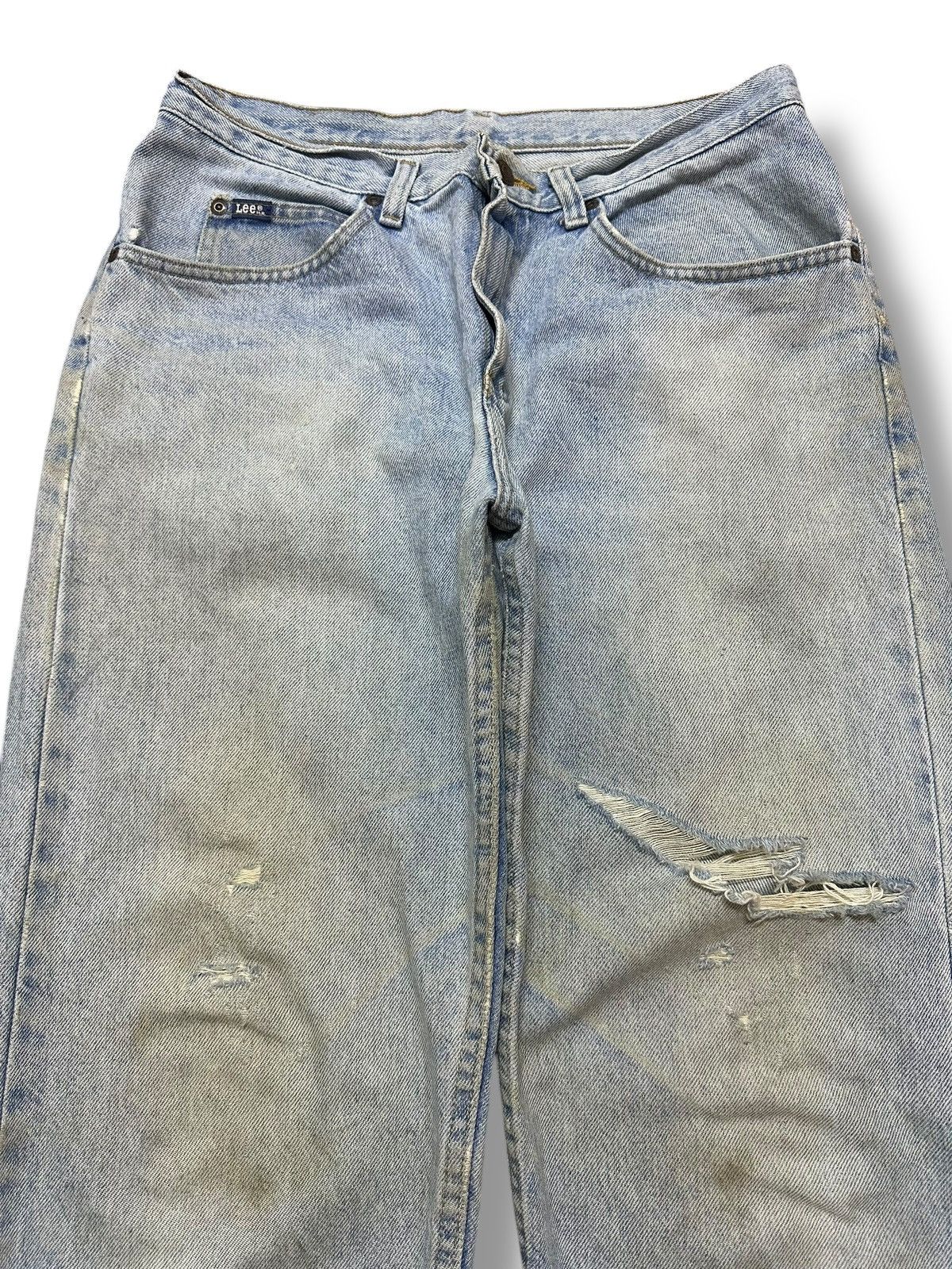 Lee Lee Distressed Jeans With Baggy Loose Style With Faded Wash Size US 30 / EU 46 - 3 Thumbnail