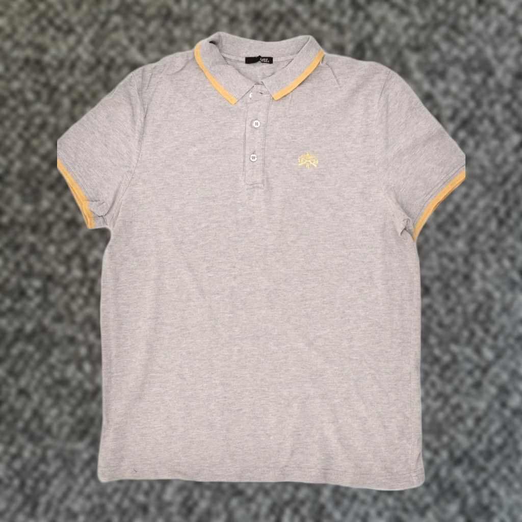 Vintage RIFLE Mens Polo Shirt Medium Grey Size US M / EU 48-50 / 2 - 1 Thumbnail