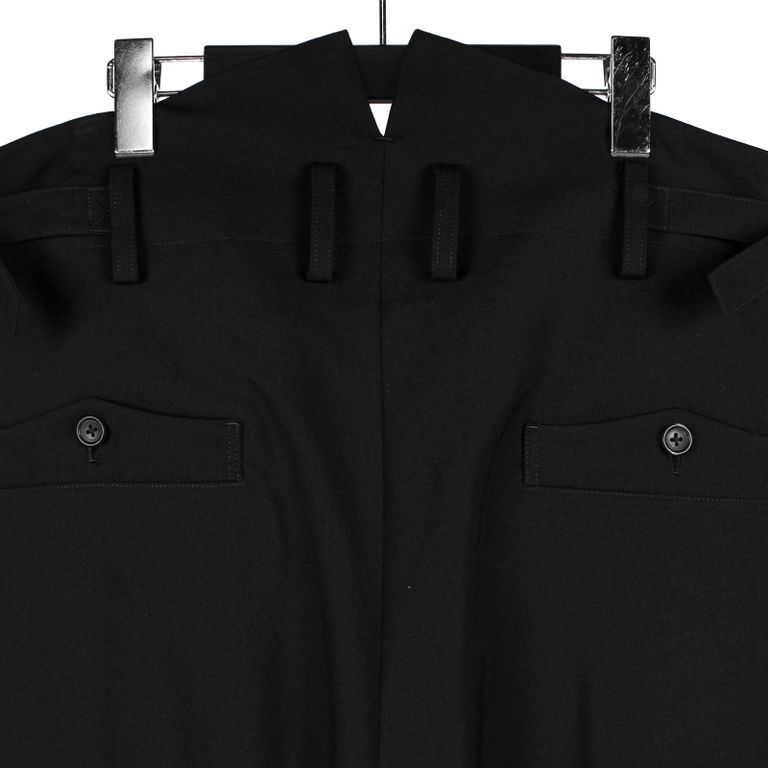 Yohji Yamamoto Yohji Yamamoto Pour Homme Gabardine Side Tuck Suspender Pant Size US 30 / EU 46 - 7 Thumbnail