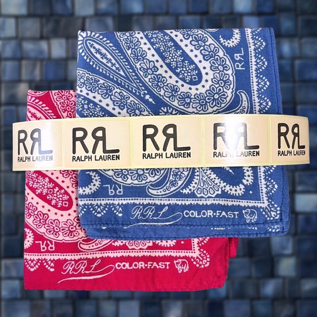 Ralph Lauren RRL RALPH LAUREN BANDANA SET 2PK BLUE RED HAT Size ONE SIZE - 1 Thumbnail