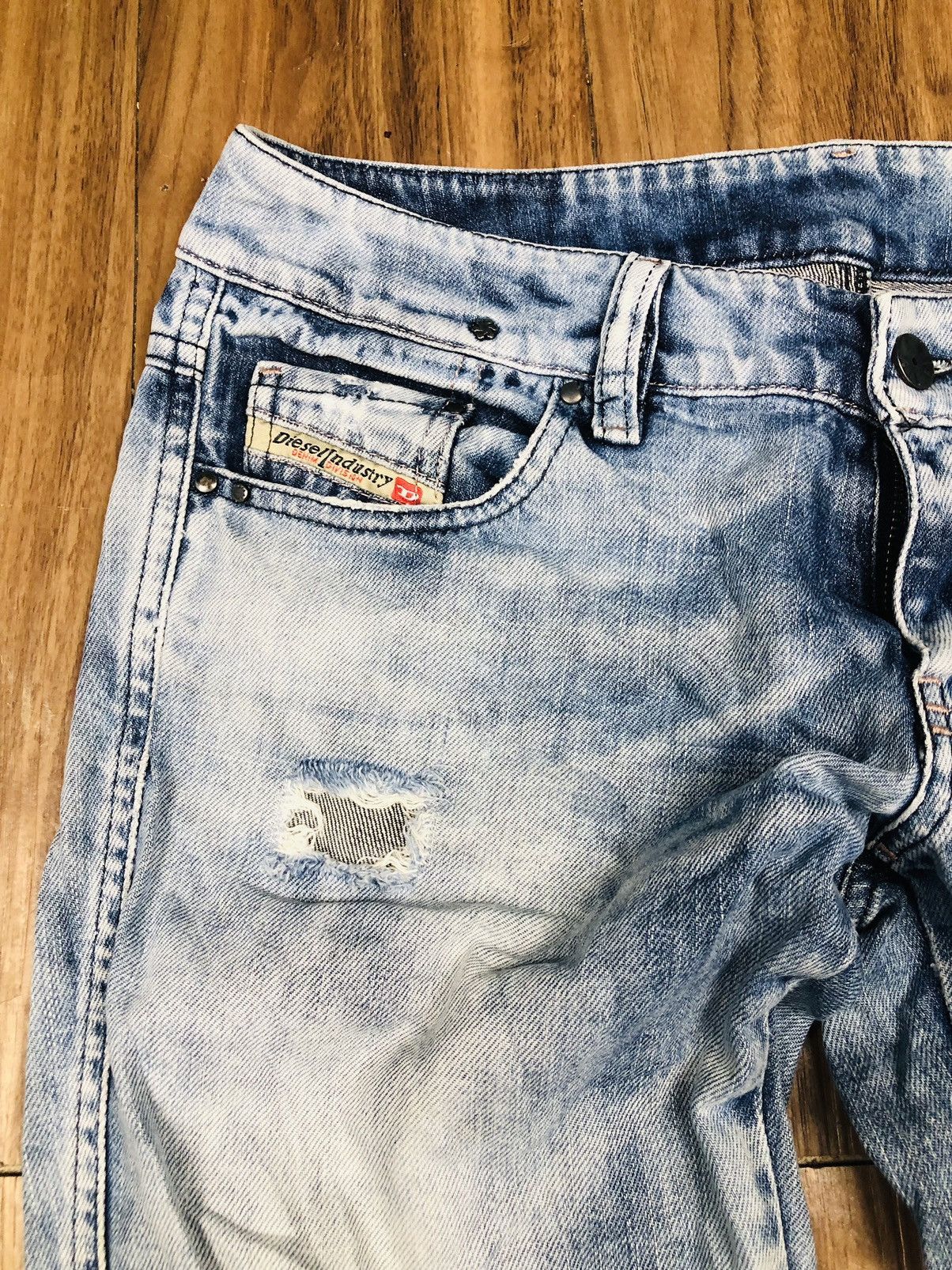 Diesel Diesel Industry Distress Jeans (35) Size US 27 - 9 Thumbnail
