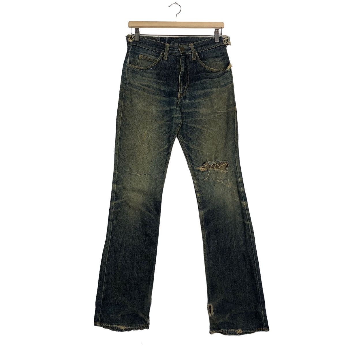 Denime 🔥Rare Distressed Denim Jeans Denime Japan Punk Style Size US 28 / EU 44 - 2 Thumbnail