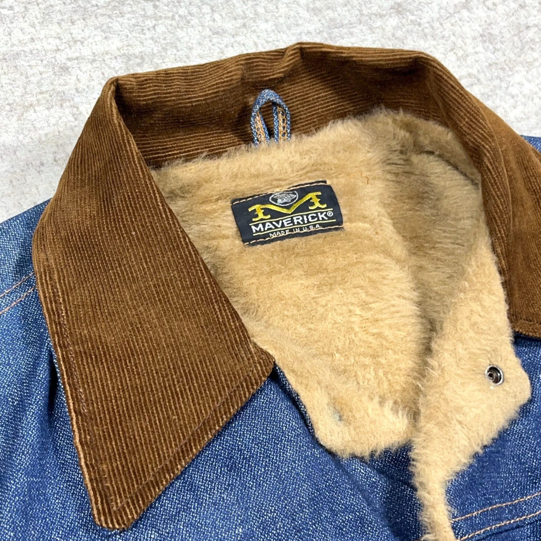 Bell VINTAGE Maverick Denim Jacket Men 44 Blue Lined 70s USA Made Jacket Size US S / EU 44-46 / 1 - 5 Thumbnail