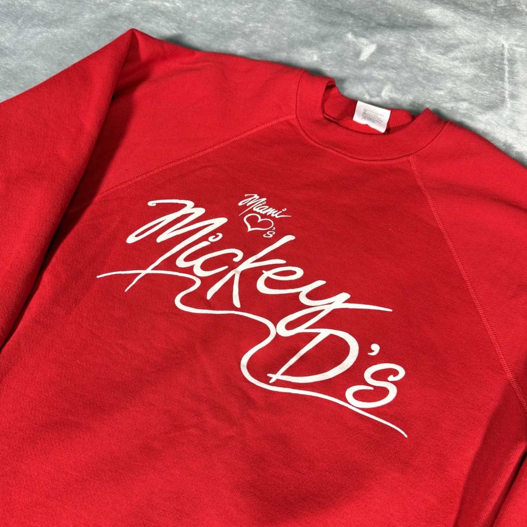 Vintage VINTAGE Miami Loves Mickey Ds Sweatshirt Mens XL (Fits L) McDonalds USA 90s Size US L / EU 52-54 / 3 - 2 Thumbnail