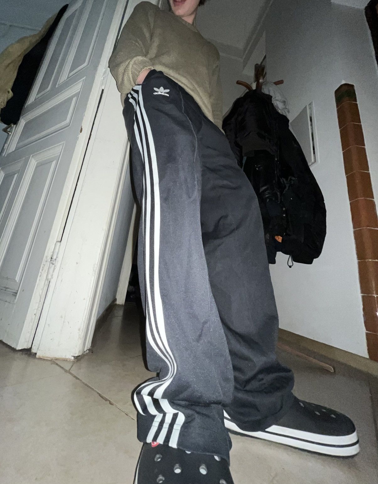 Adidas 🔥CRAZY ADIDAS BALENCIAGA VIBE BAGGY TRACK PANTS 00’S Size US 32 / EU 48 - 7 Thumbnail