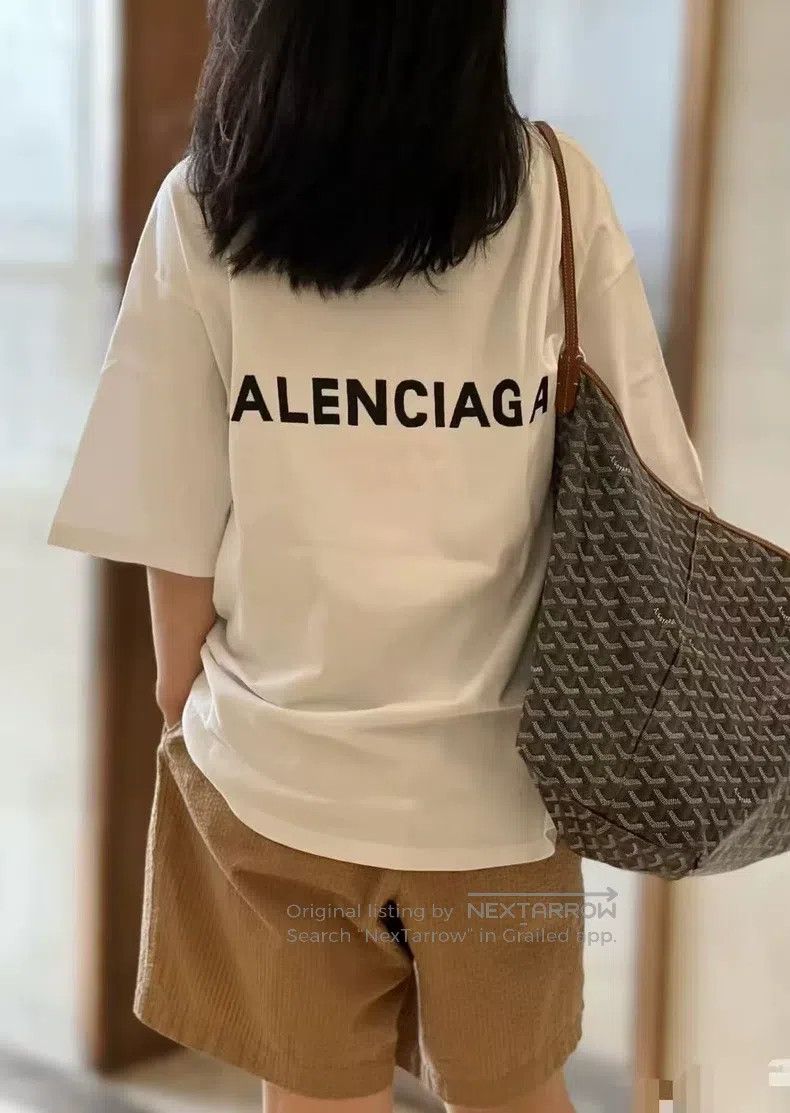 Balenciaga Balenciaga Front and Back Embroidered Letter Logo Short Sl Size US XS / EU 42 / 0 - 7 Thumbnail