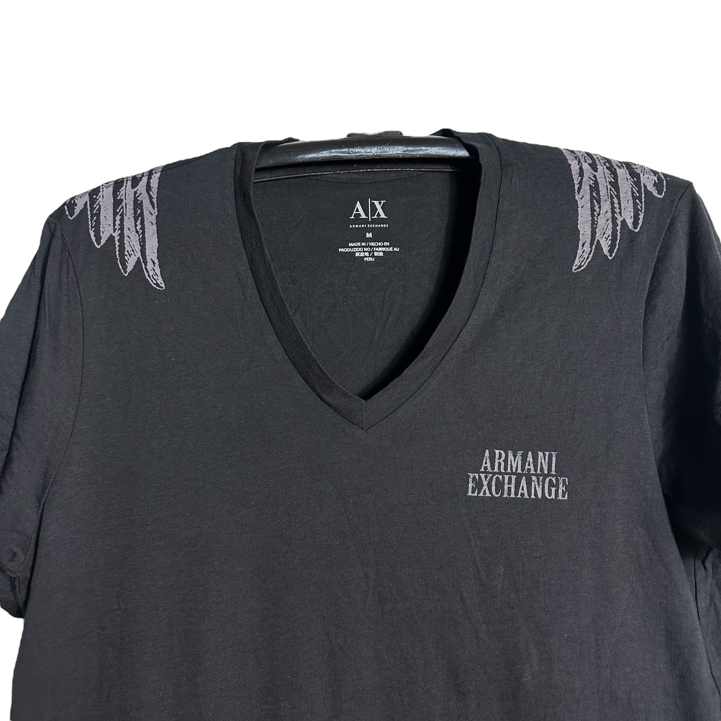 Armani × Armani Exchange 🔥RARE🔥Vintage AX Armani Exchange Rhinestone Wing T-shirt Size US M / EU 48-50 / 2 - 2 Thumbnail