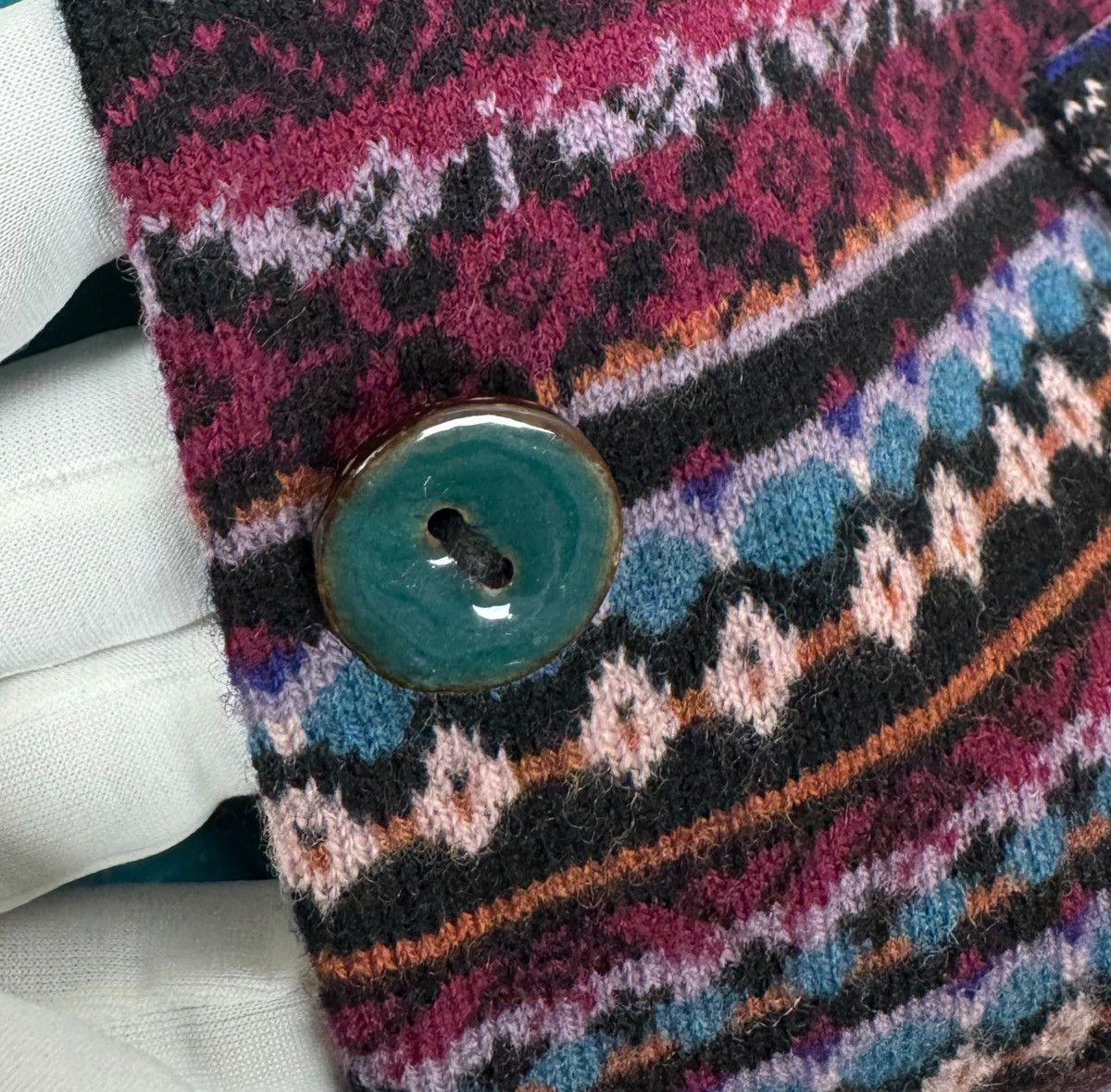Designer Ivko Wool Coat Description Geometric Pattern size 38 Size XS / US 0-2 / IT 36-38 - 12 Thumbnail