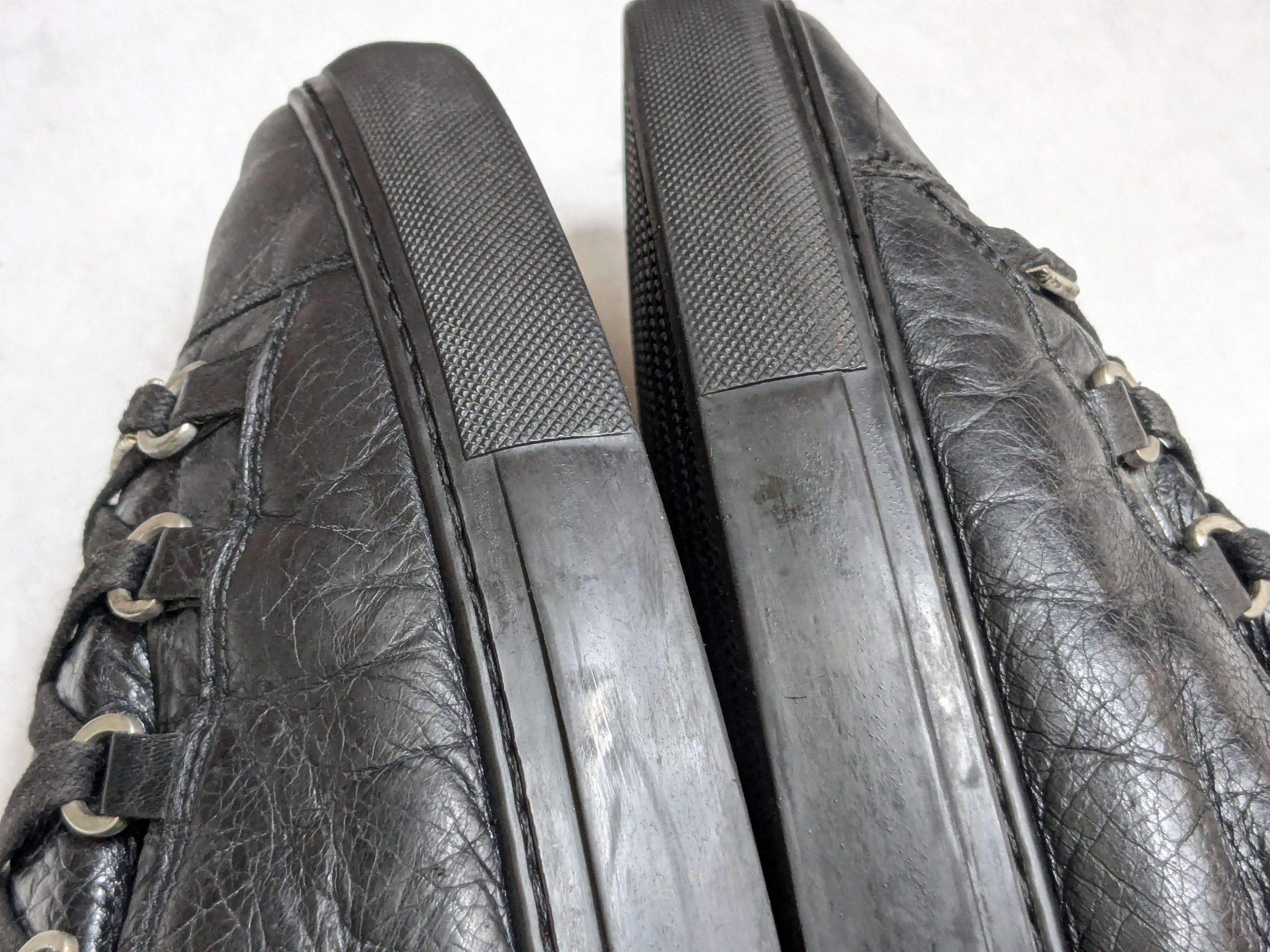 Balenciaga Balenciaga Arena Black 12 Leather High Tops Lace Up Size US 12 / EU 45 - 7 Thumbnail