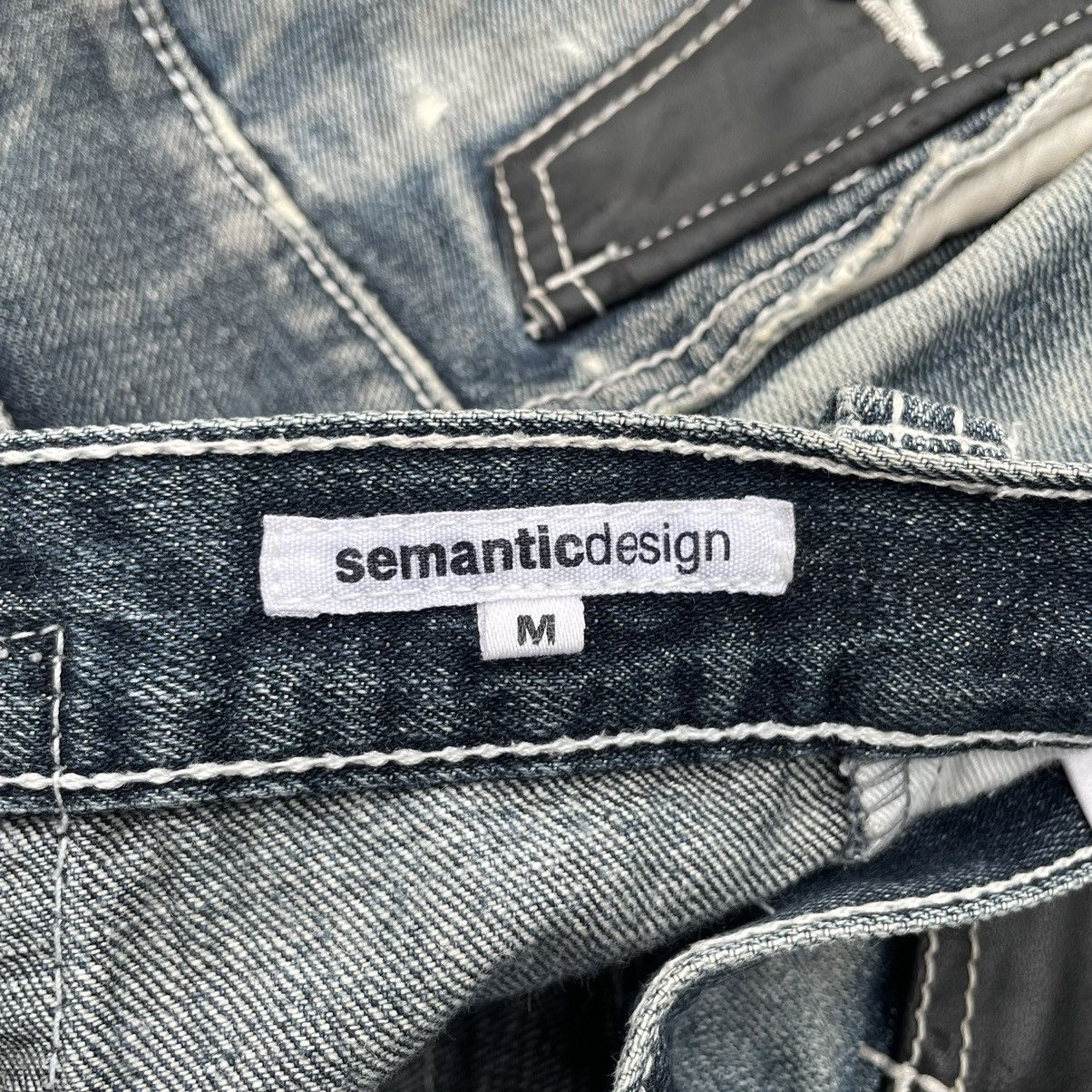 semanticdesign 🇯🇵 SEMANTIC DESIGN LEATHER POCKET WASHED DENIM PANTS Size US 29 - 13 Thumbnail