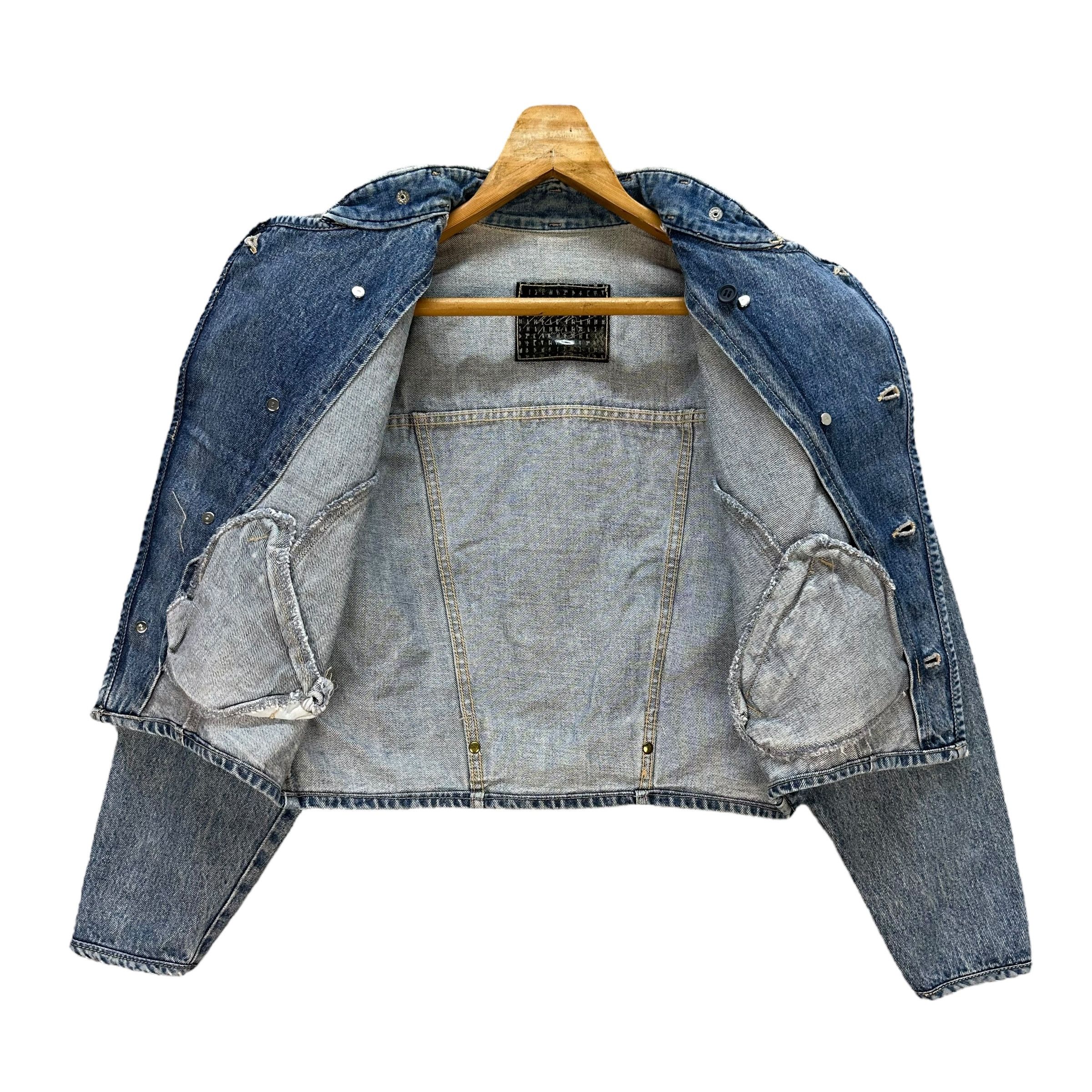 Japanese Brand Vintage Denim Jacket Nice Design #A2-0031 Size M / US 6-8 / IT 42-44 - 7 Thumbnail