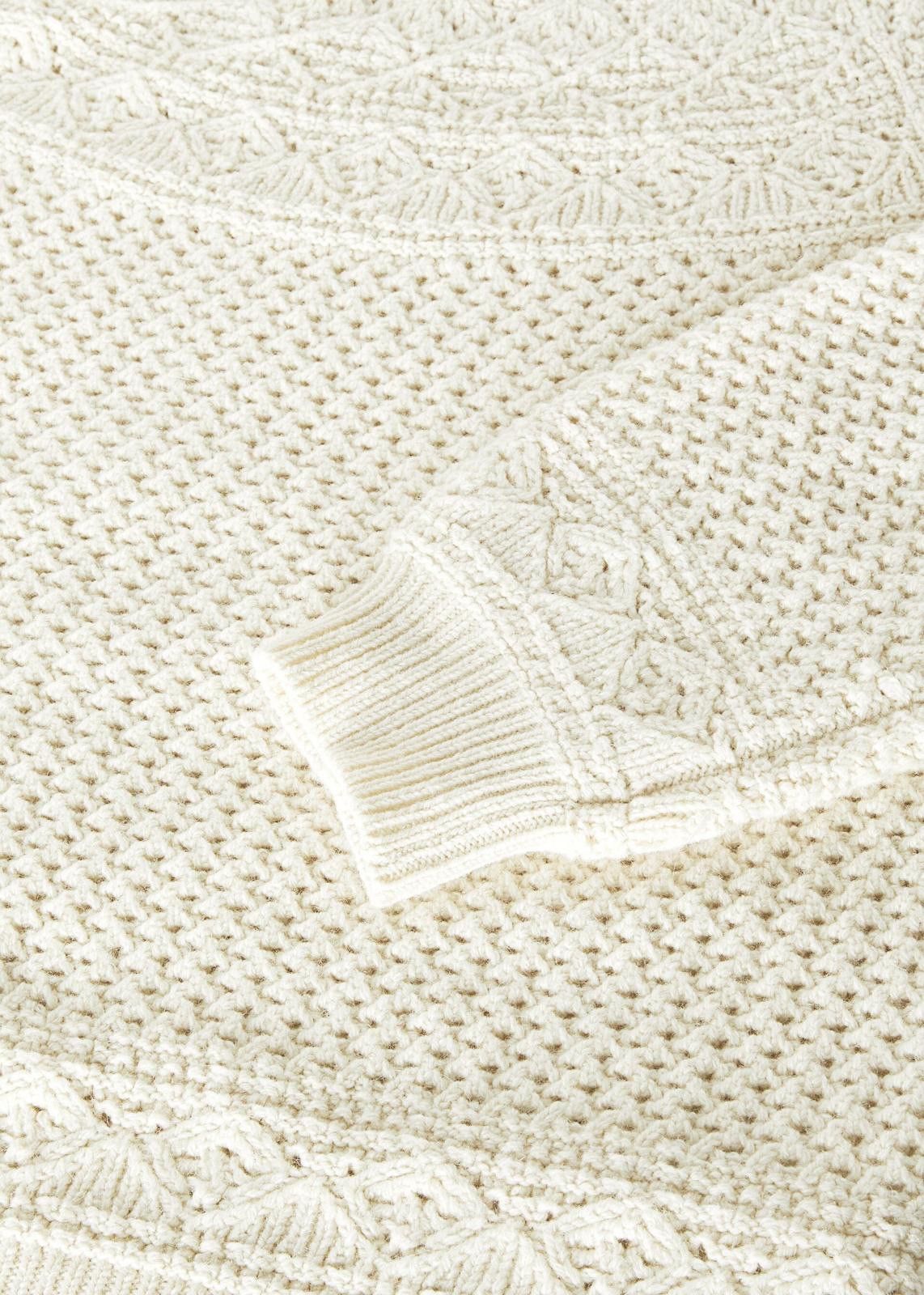 Loro Piana o1srvl11e0125 Engadin Crewneck Sweater in Off White Size L / US 10 / IT 46 - 4 Thumbnail