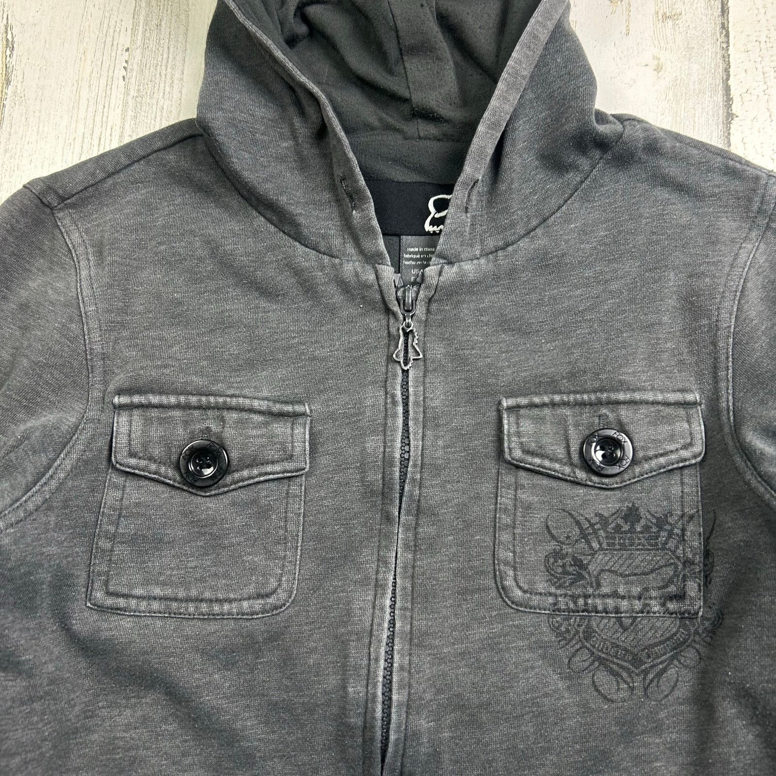 Fox Racing × Vintage Vintage Y2K Fox Racing Sasquatch Distressed Women’s Hoodie Size S / US 4 / IT 40 - 3 Thumbnail