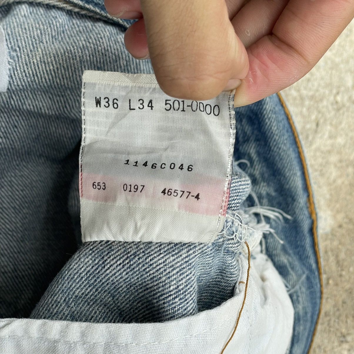 Levi's × Levi's Vintage Clothing “WEIRD LEVIS 501XX” HIGH POCKET LEVIS DENIM Size US 35 - 7 Thumbnail