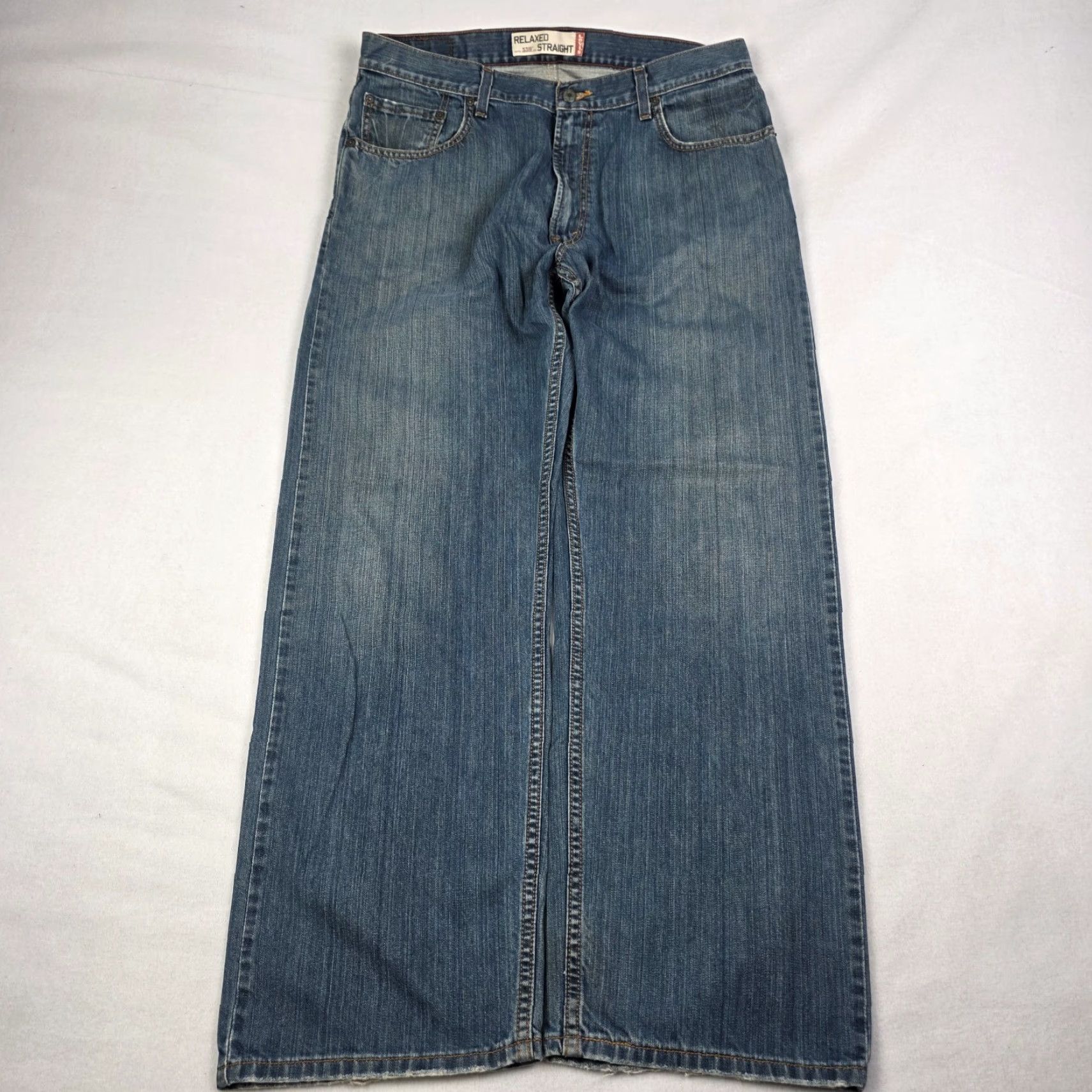 Levi's VINTAGE Levi's 559 Jeans Baggy Mens 36x32 Blue Distressed Grunge 90s Straight Denim Size US 36 / EU 52 - 2 Thumbnail