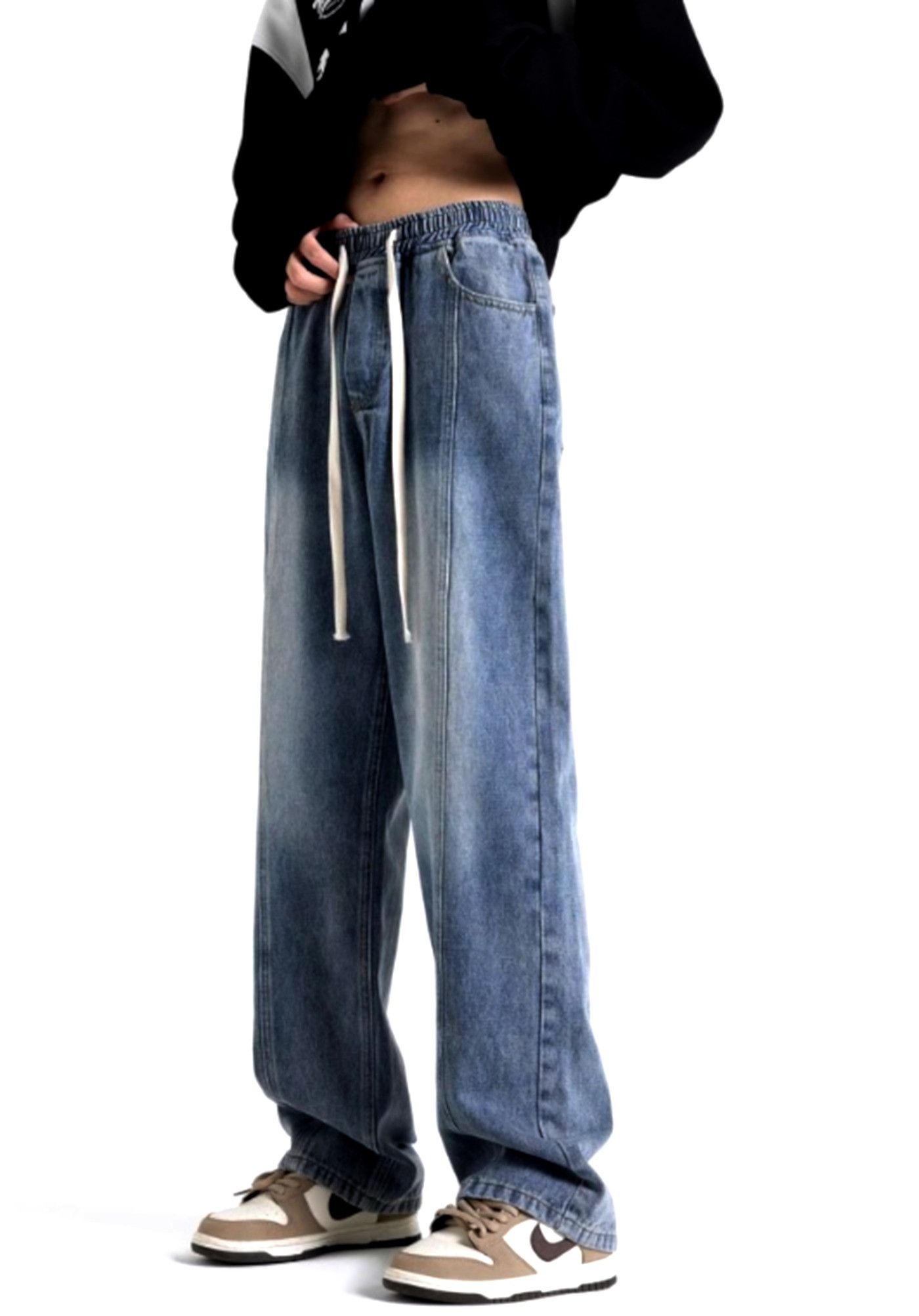 Designer × Japanese Brand × Vintage Vintage Punk Drawstring Washed Oversize Pants Streetwear Size US 32 / EU 48 - 4 Thumbnail