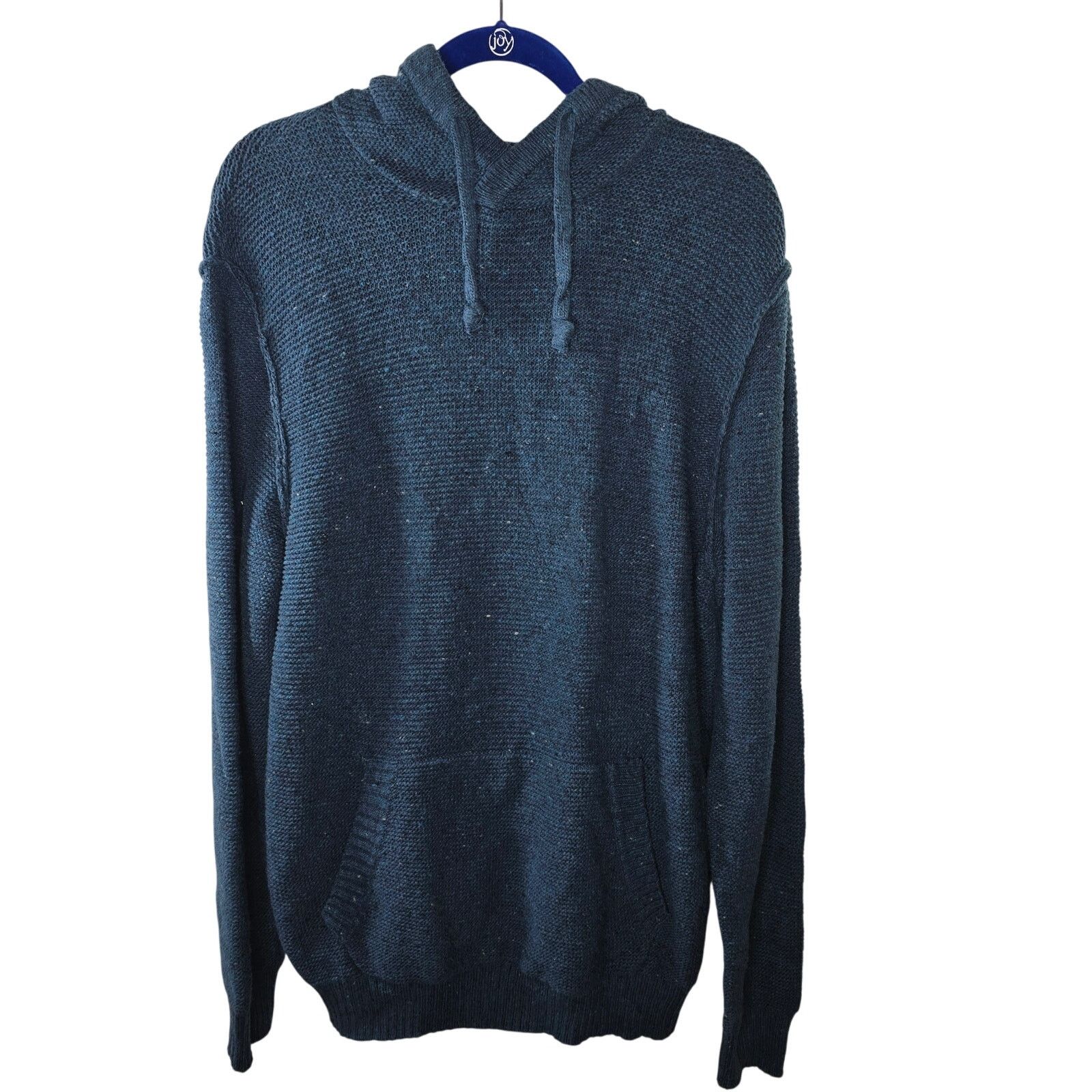 American Eagle Outfitters Men's American Eagle Speckled Blue Knit Sweater Hoodie Large Size US L / EU 52-54 / 3 - 1 Thumbnail