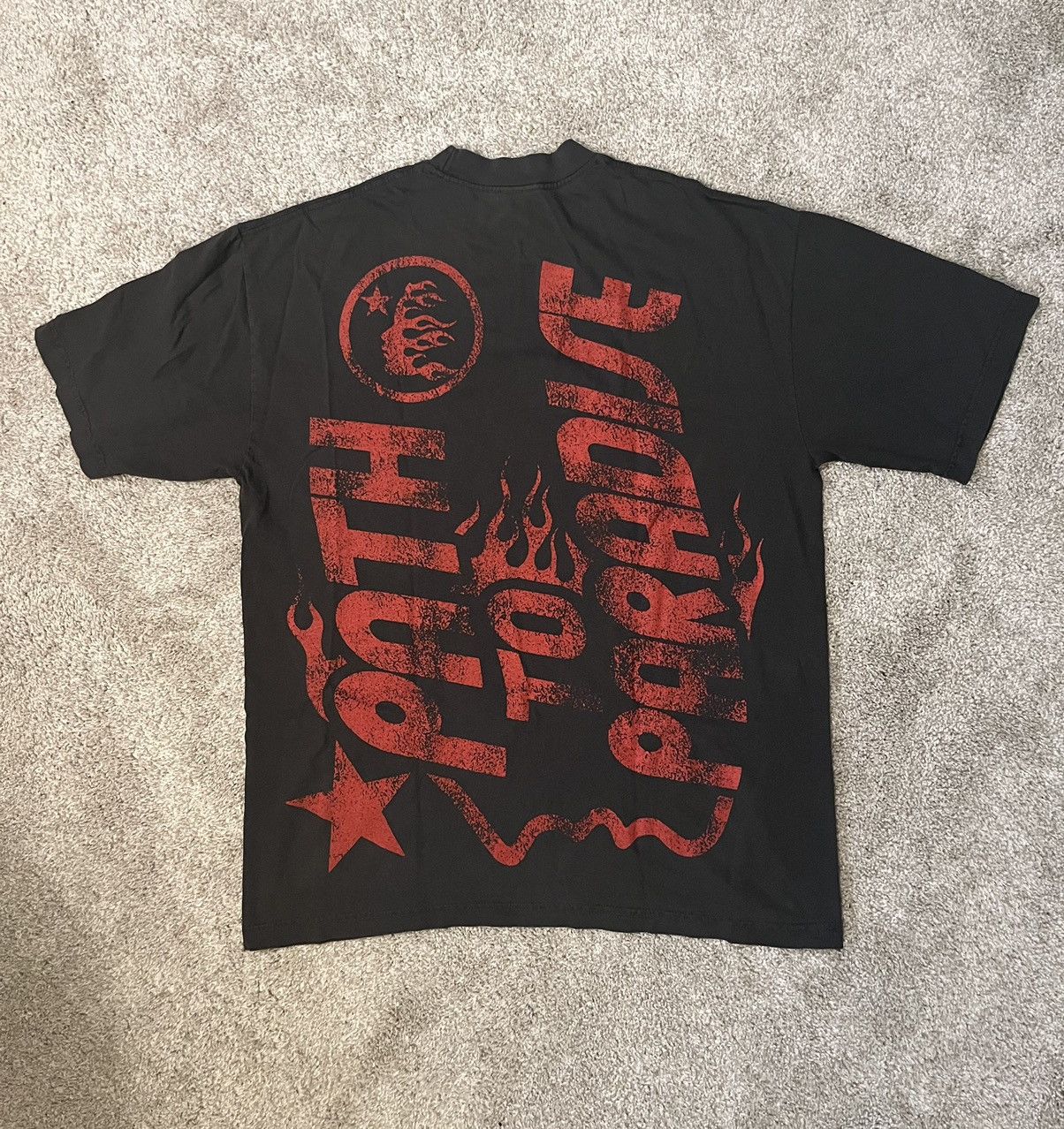 HELLSTAR Hellstar Jesus Emblem T-Shirt Grey Size US L / EU 52-54 / 3 - 2 Thumbnail