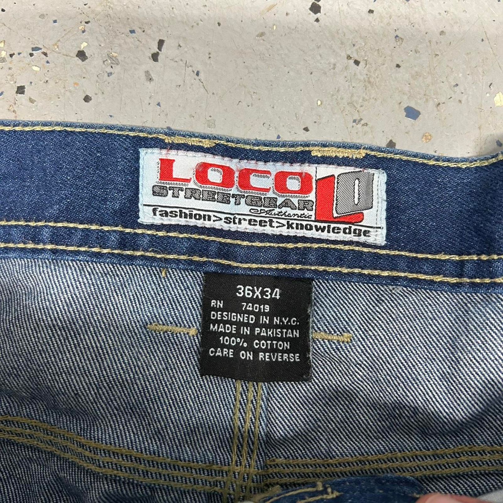 Other Y2K Loco Streetgear Blue faded vintage jeans Size US 36 / EU 52 - 5 Thumbnail
