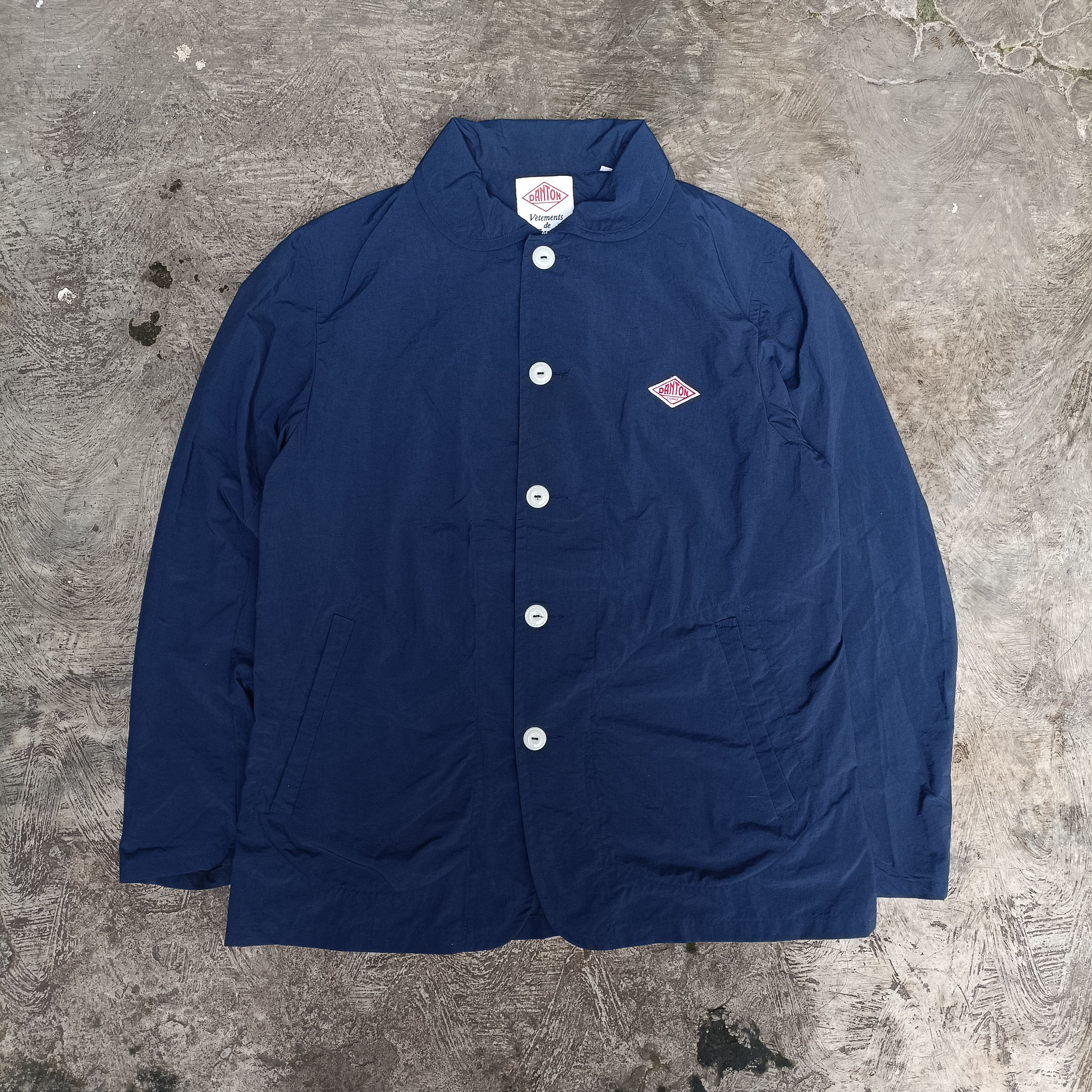 image of Danton Vetements De Travail Designer Chore Jacket Japanese in Navy, Men's (Size Medium)