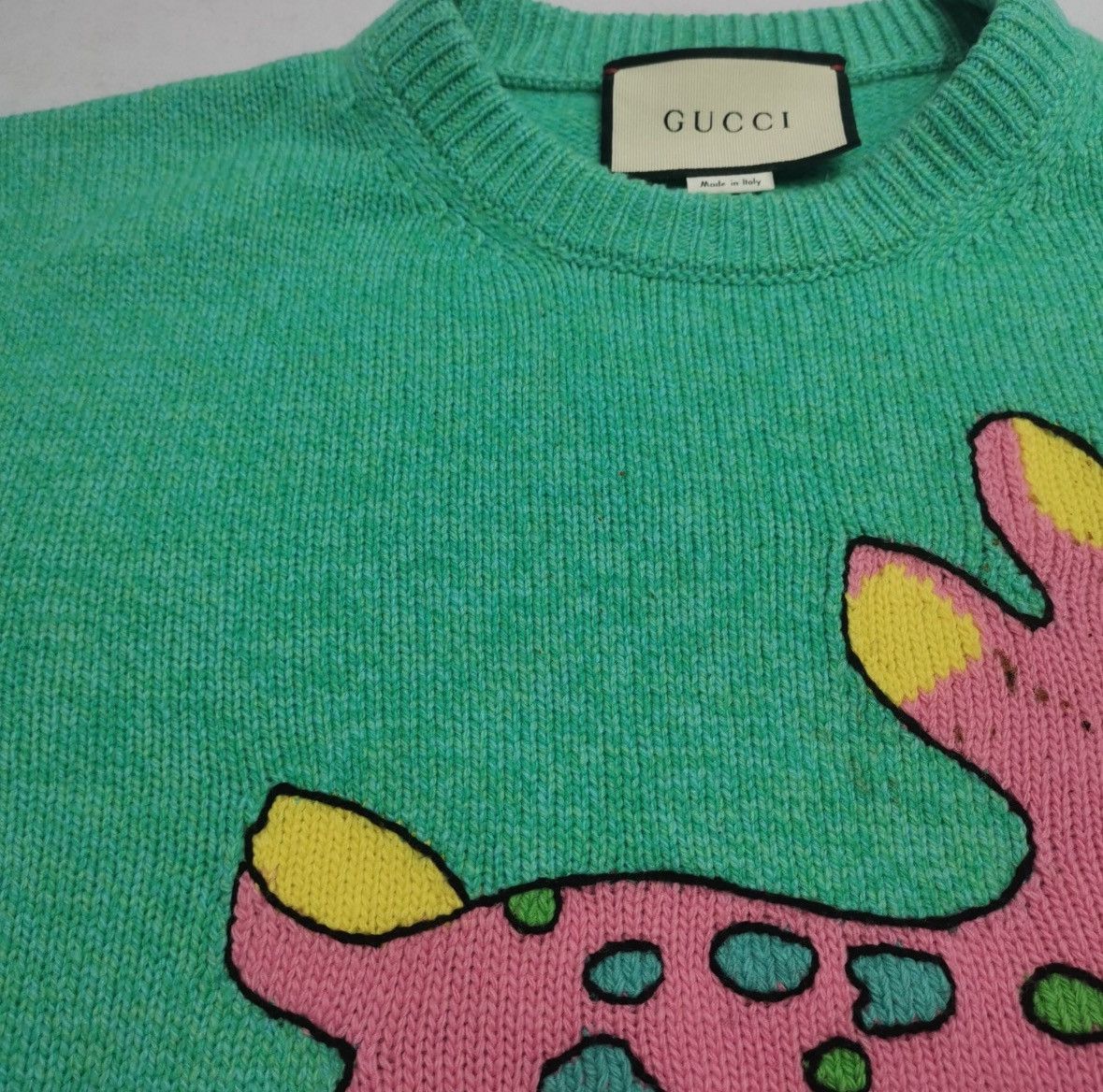 Gucci GUCCI Wool Sweater With Fawn In Blue Size S / US 4 / IT 40 - 4 Thumbnail