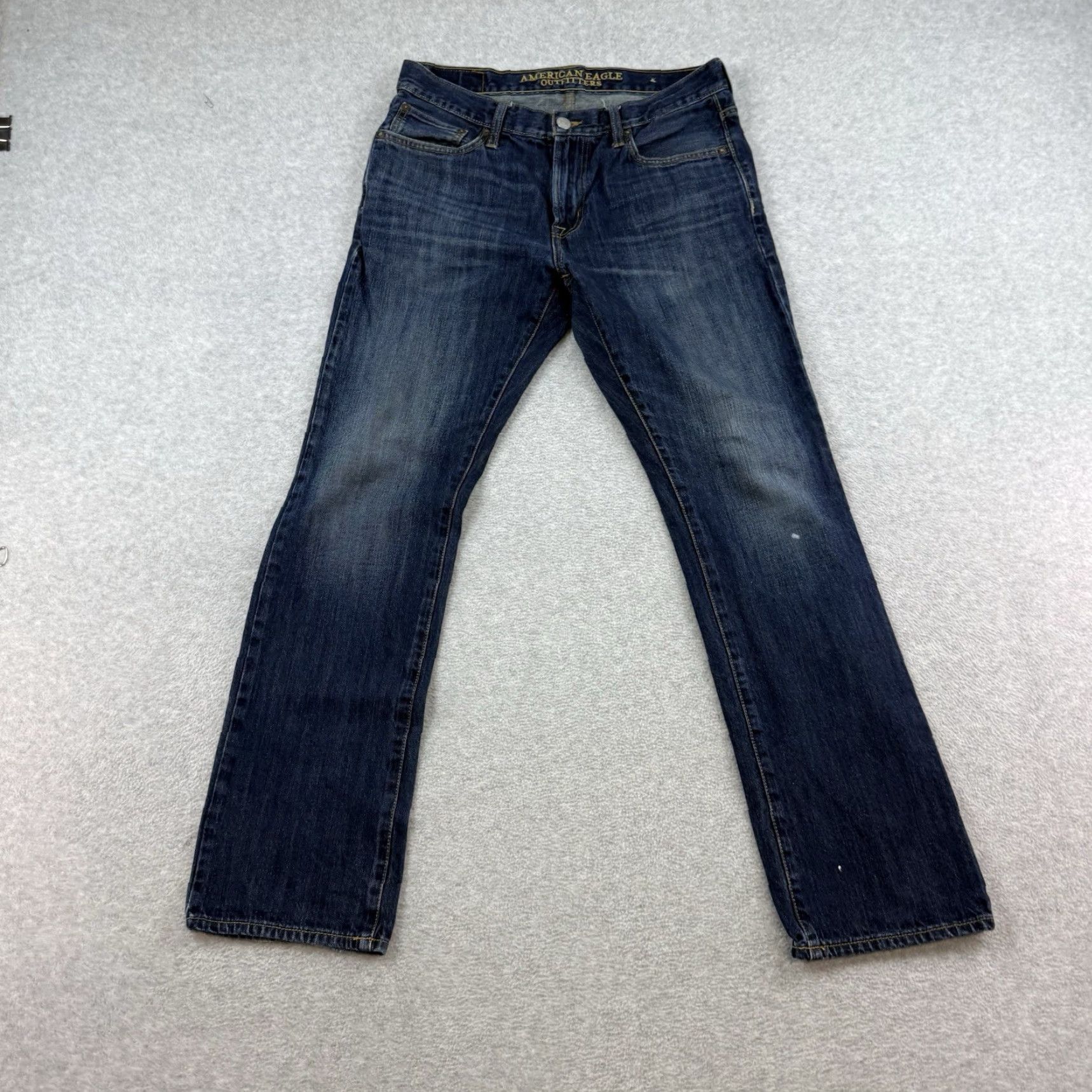 American Eagle Outfitters American Eagle Jeans Mens 32x34 Blue Original Straight Denim Dark Wash Casual Size US 32 / EU 48 - 5 Thumbnail