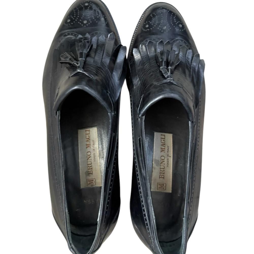 Bruno Magli Bruno Magli Leather Wingtip Tassel Classic Loafers Size US 9.5 / EU 42-43 - 8 Thumbnail