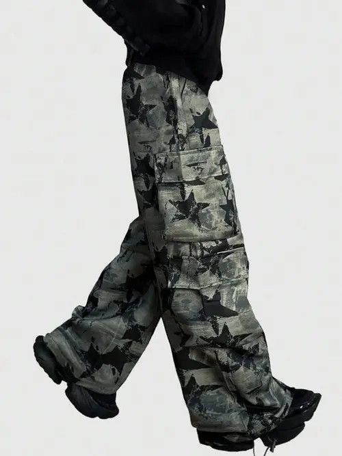 Japanese Brand Parachute Cargo multi-pocket pants gorpcore Wide leg Y2k Size US 32 / EU 48 - 2 Thumbnail