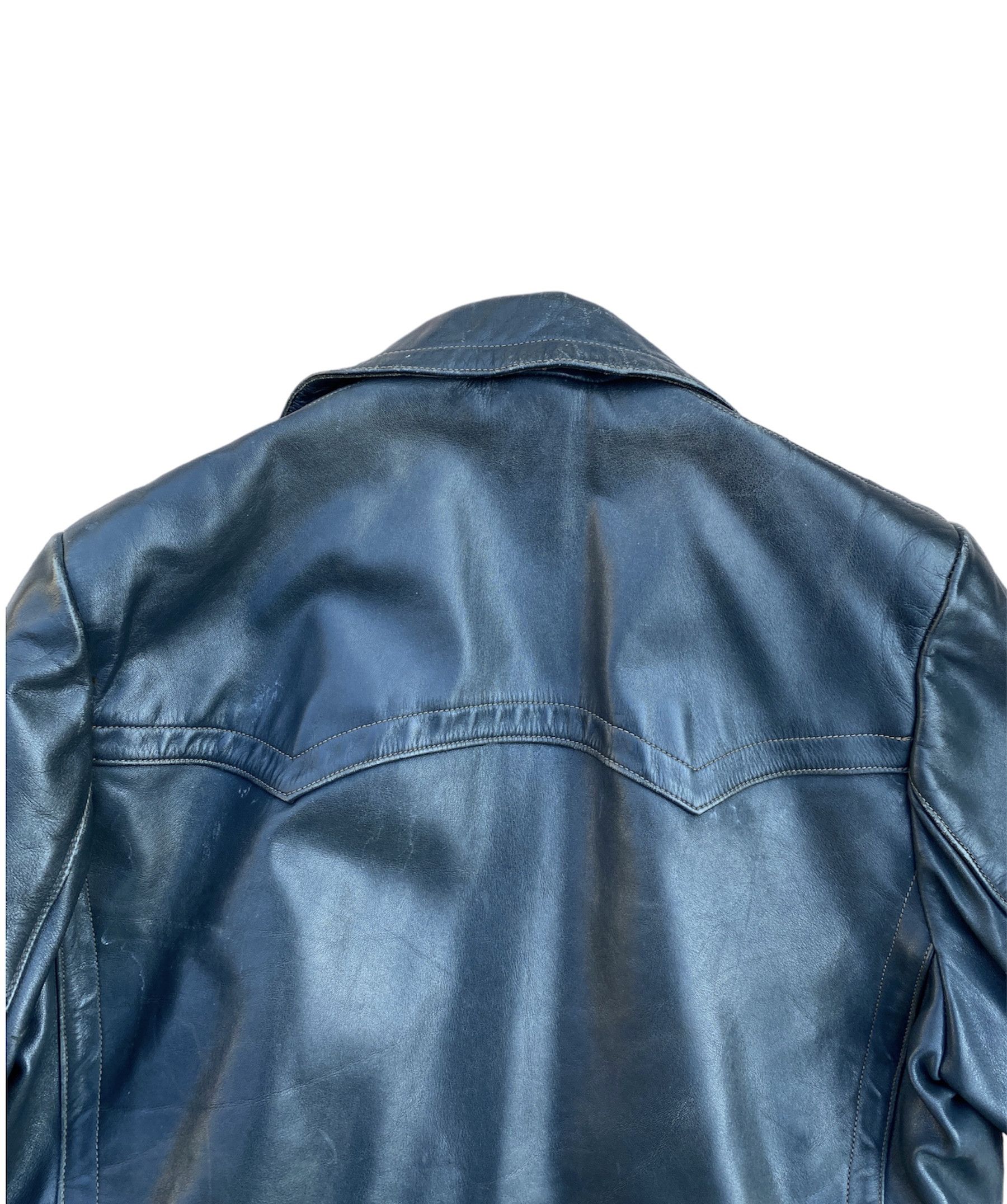 Vintage Retro Horsehide Military German Motorcycle Leather Coat Size US L / EU 52-54 / 3 - 10 Thumbnail