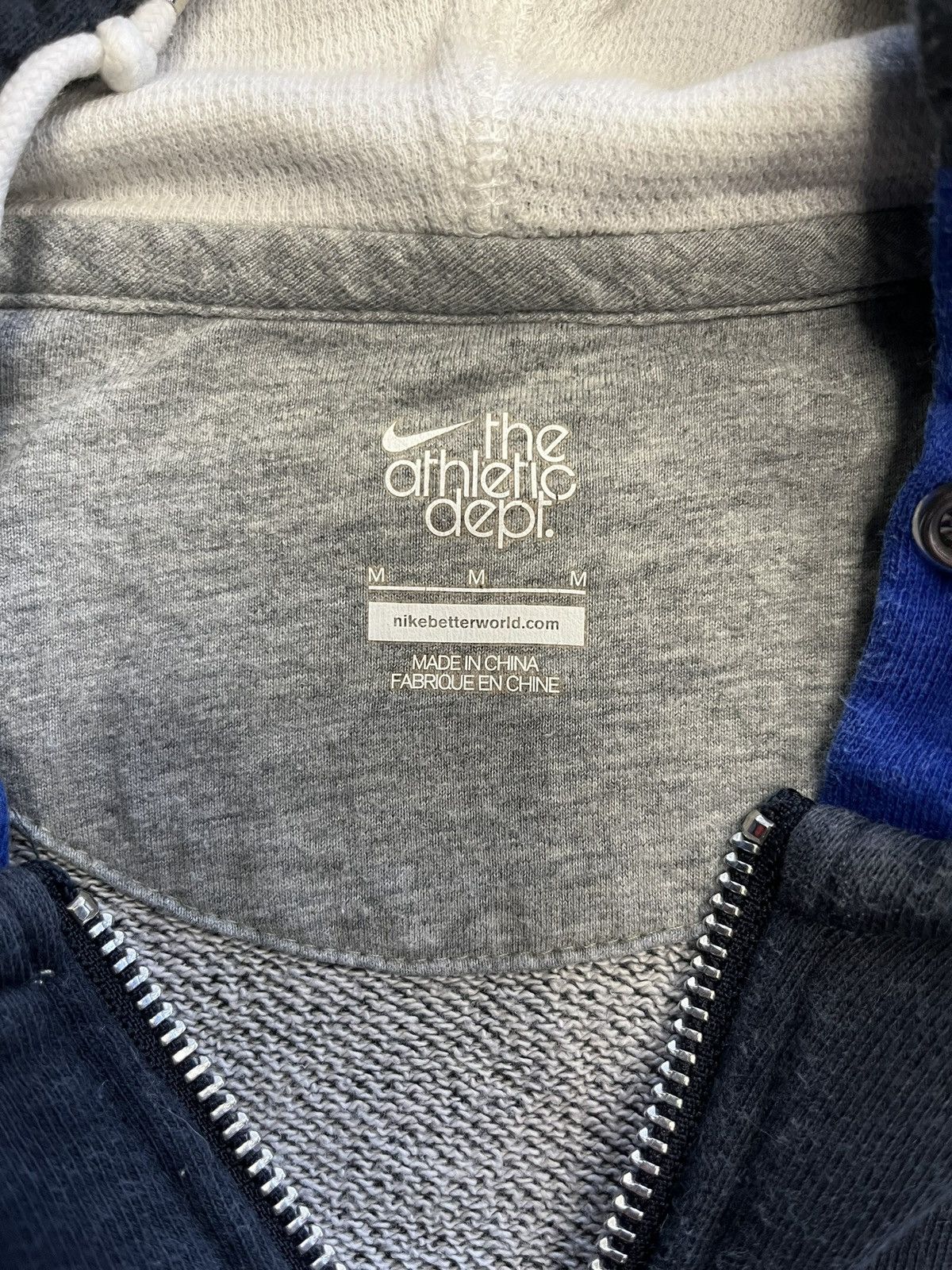 Nike × Vintage Vintage Y2K Nike Athletic Swoosh Striped Zip Hoodie Size US XS / EU 42 / 0 - 8 Thumbnail