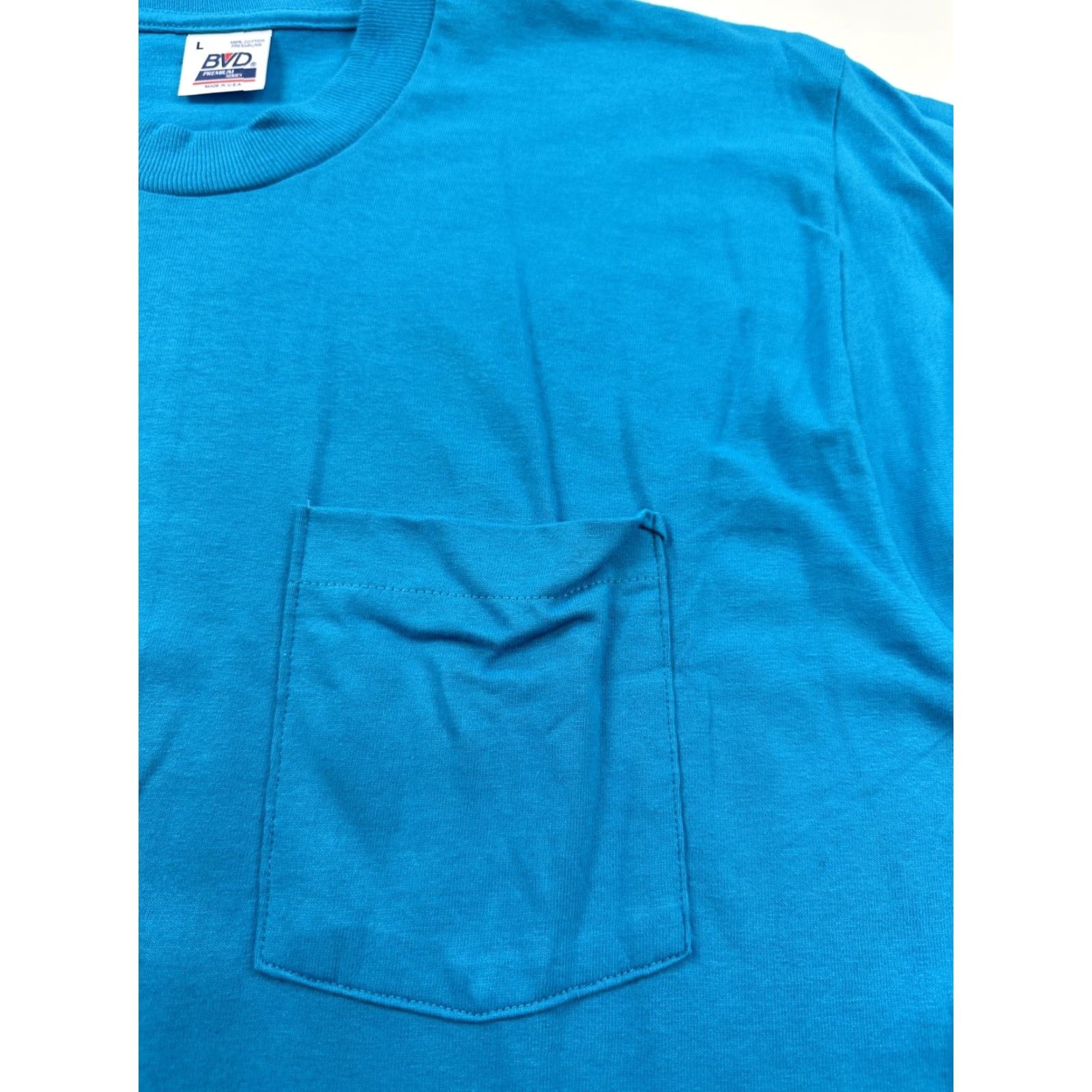 Vintage VINTAGE BVD Shirt Men’s Large Blue Single Stitch USA 90s Mens Size US L / EU 52-54 / 3 - 4 Thumbnail