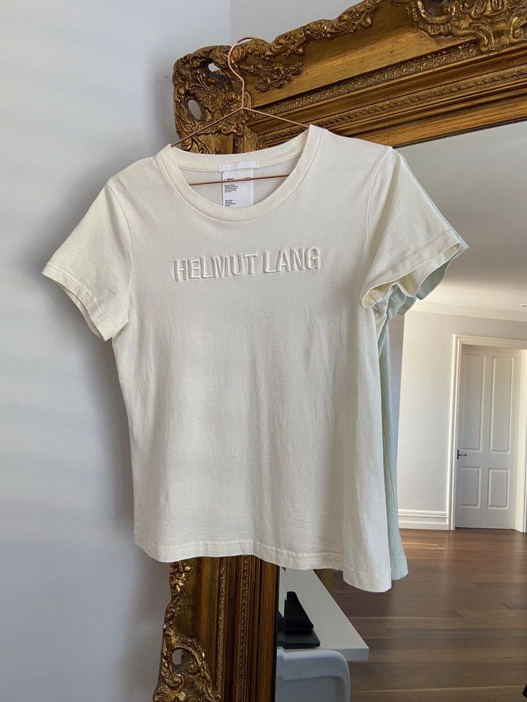 Helmut Lang Embroidered Logo T-Shirt Size M / US 6-8 / IT 42-44 - 1 Thumbnail