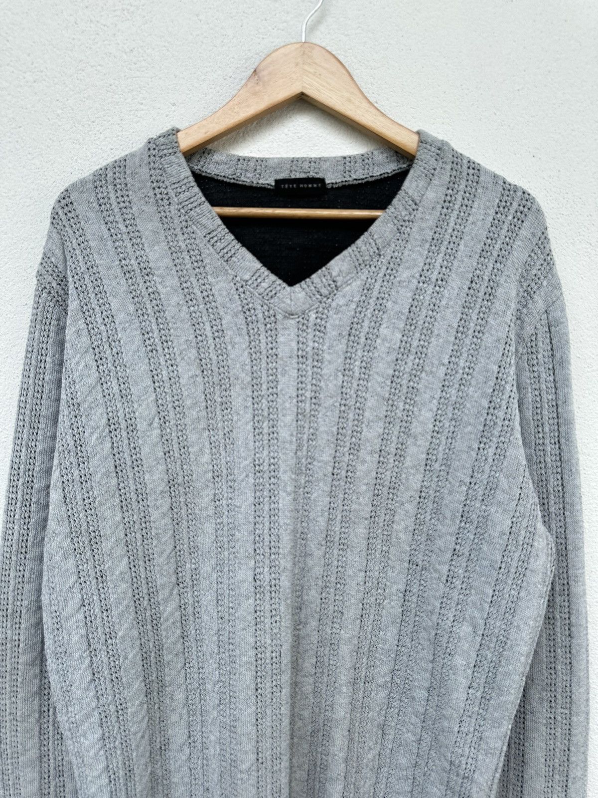 Issey Miyake × Japanese Brand × Tete Homme Tete Homme Knitwear Size US L / EU 52-54 / 3 - 4 Thumbnail