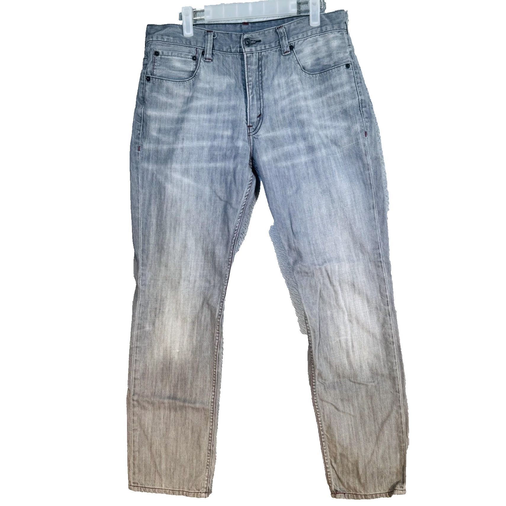 Levi's Levi's 511 Jeans Mens 34x32 Gray Light Wash Slim Skinny Zip Fly Mid Rise Denim Size US 34 / EU 50 - 5 Thumbnail