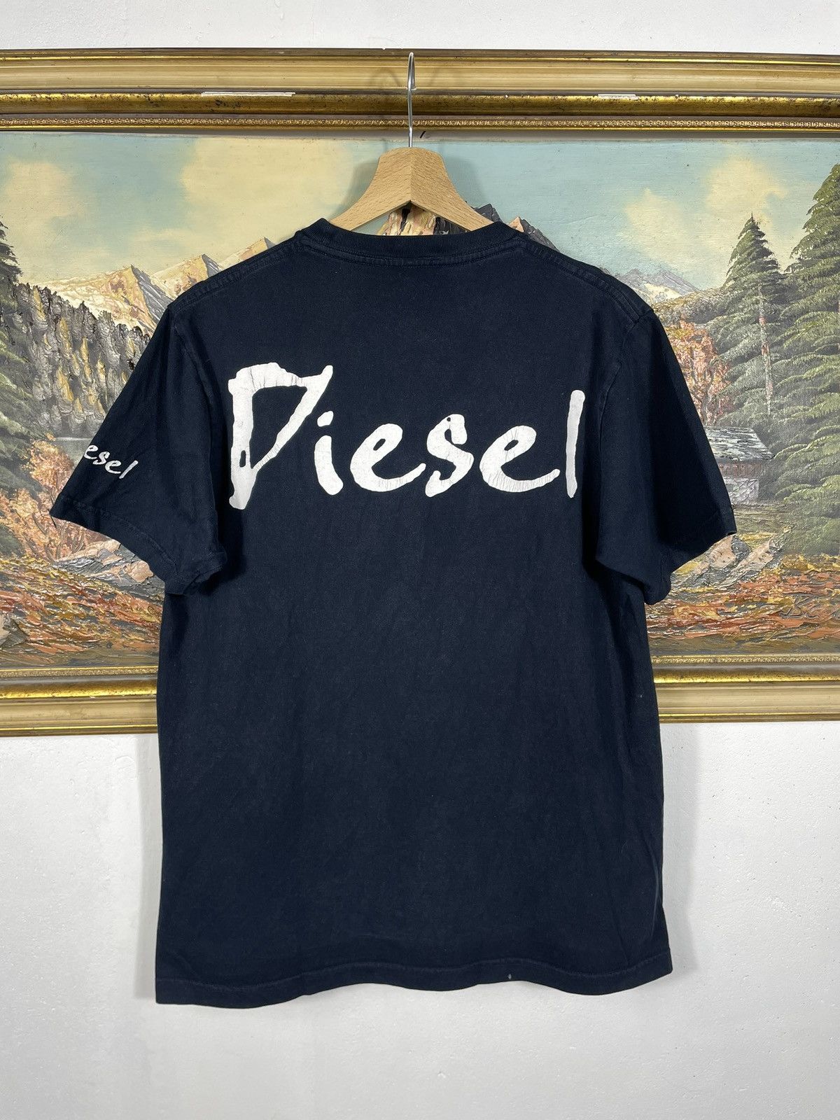 Diesel Diesel Vintage Y2k Navy Tee Avant Garde Cyber Opium Swag Size US M / EU 48-50 / 2 - 6 Thumbnail