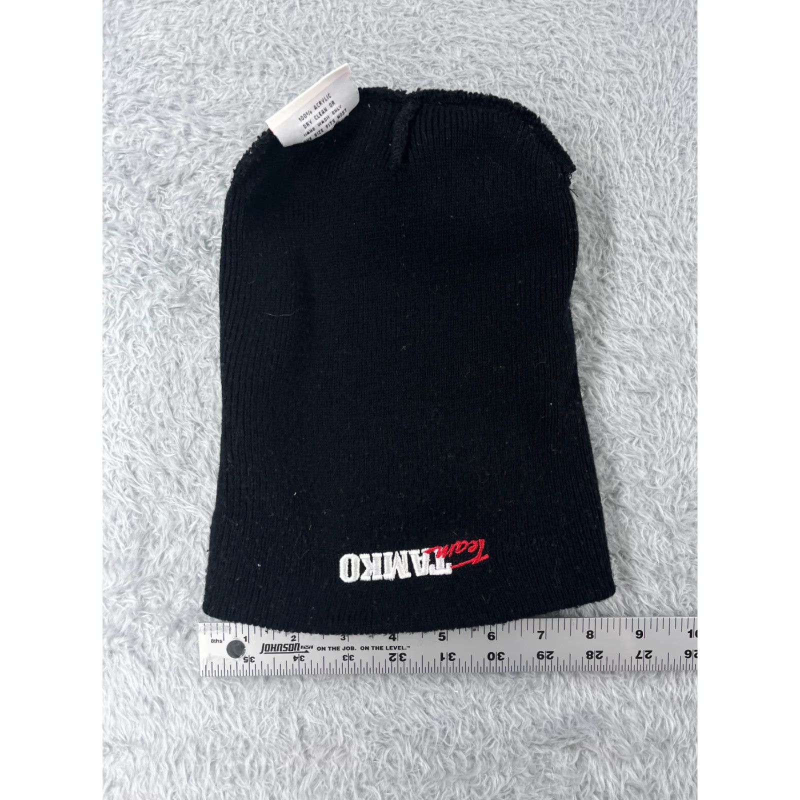 Vintage VINTAGE Maryland Monogram Hat Beanie One Size Black Knit 100% Acrylic Roofing Tools Outdoor Logo Mens Size ONE SIZE - 5 Thumbnail