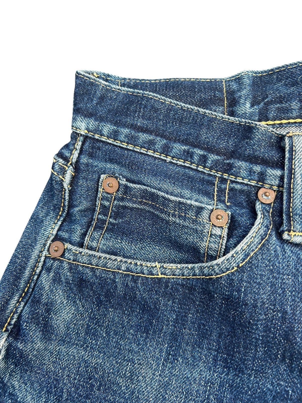 Kapital Vintage Skull Fab Four Selvedge Distressed Denim Jeans Size US 28 / EU 44 - 9 Thumbnail