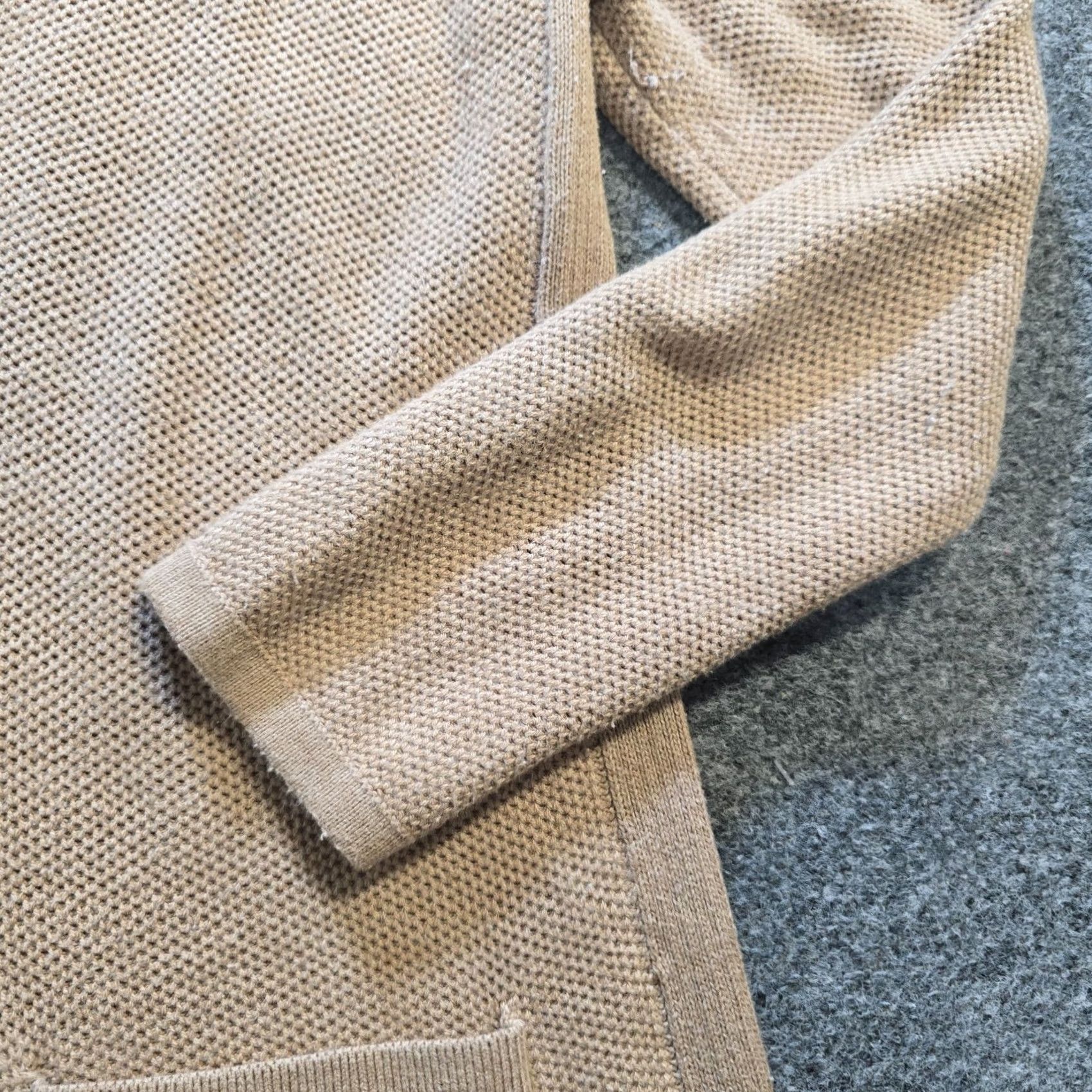 J. Jill J. Jill Cardigan Sweater Womens Size M Tan Long Sleeve Pockets Capsule Cardigan Classic Knit V-Neck Cotton Polyester Size M / US 6-8 / IT 42-44 - 3 Thumbnail