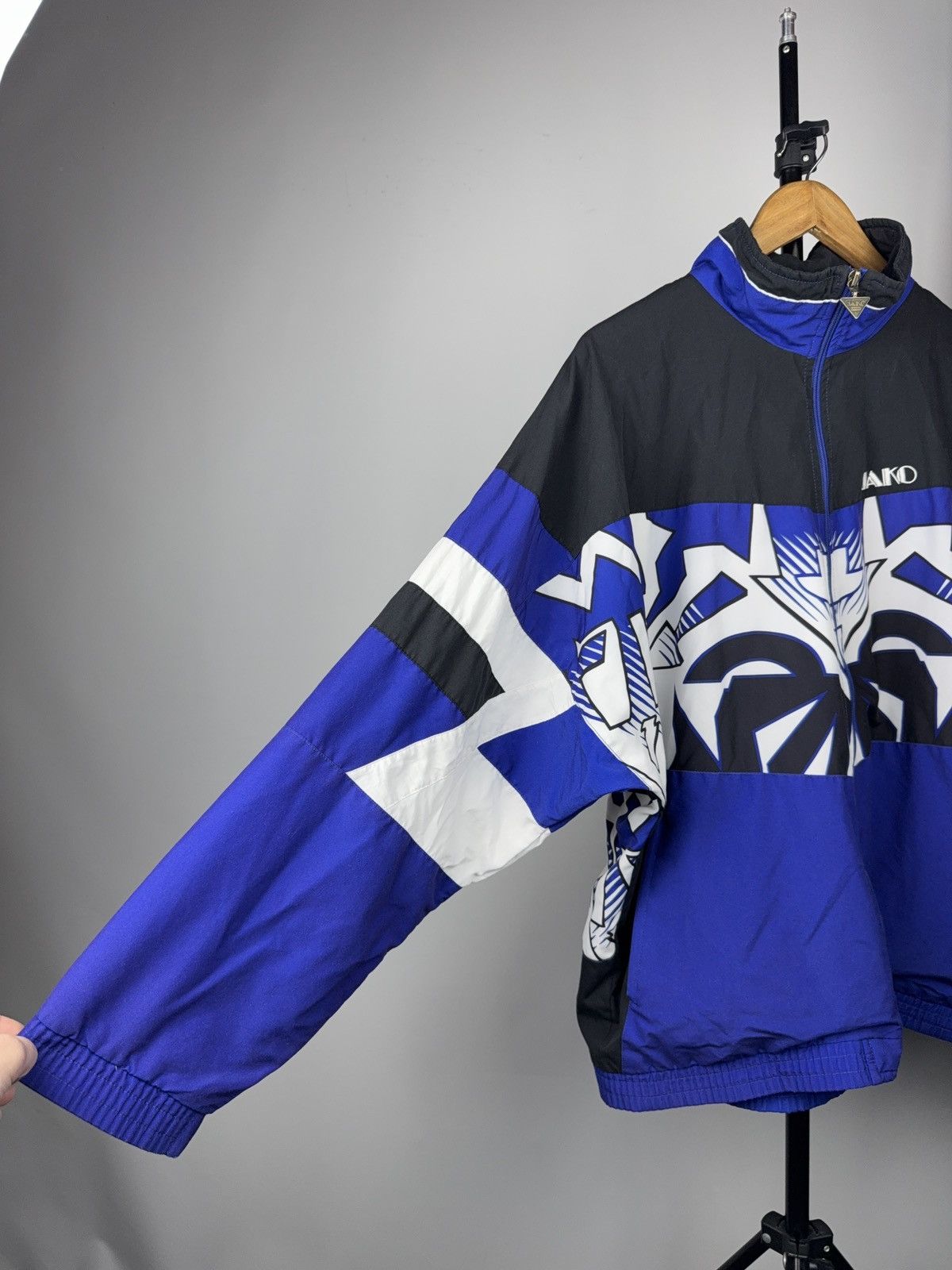 Vintage Vintage 90s JAKO Graphic Track Jacket Bold Logo Blue Size US L / EU 52-54 / 3 - 7 Thumbnail